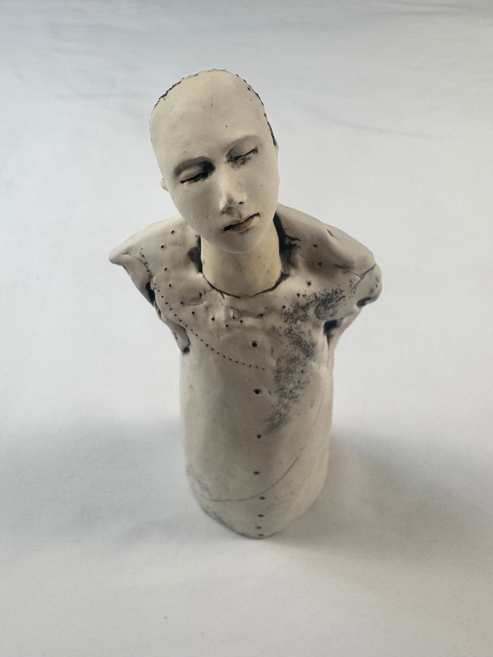 Mary Fischer Ceramic Figure Armless White Statue (1 of 6)
