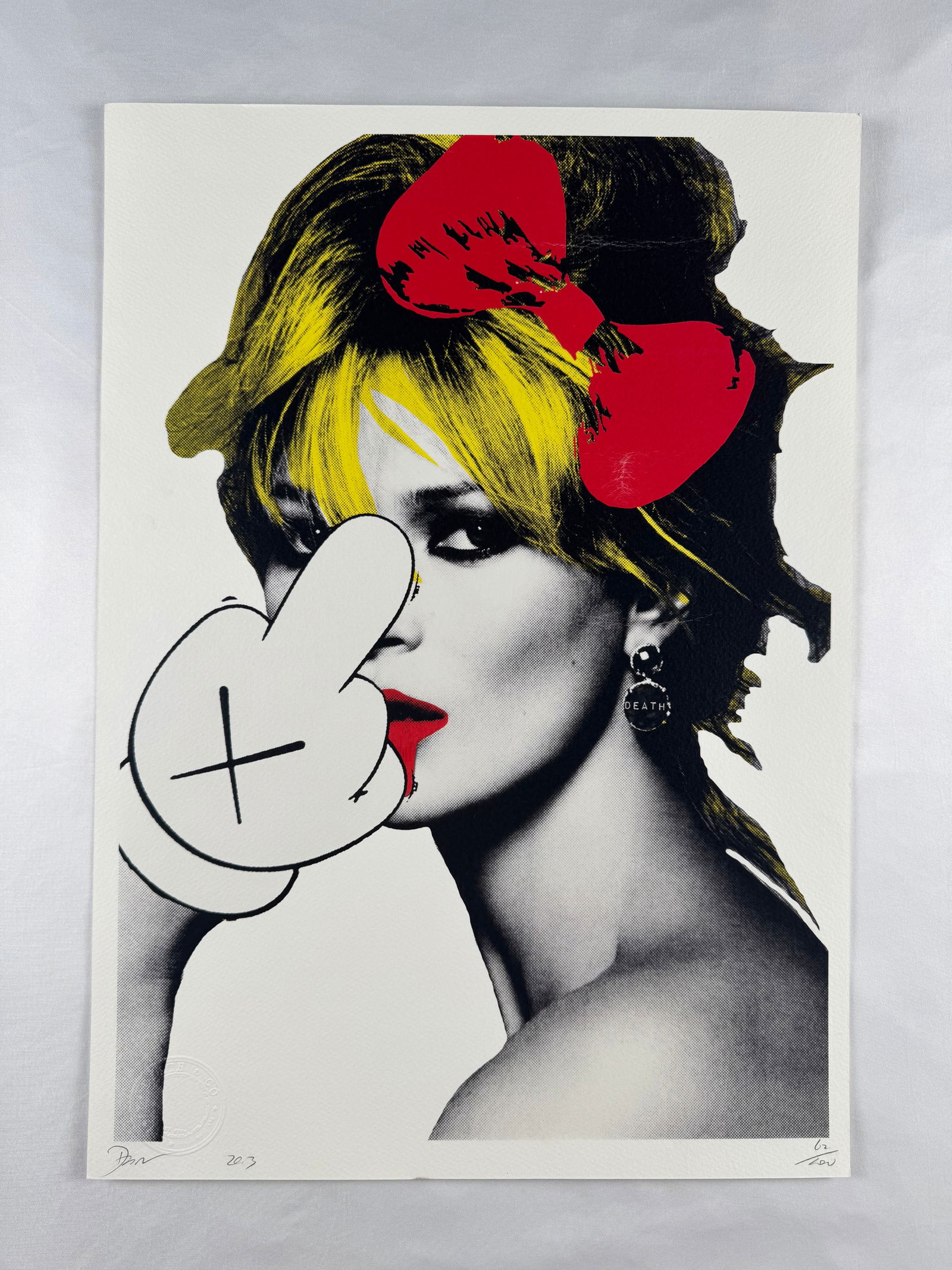 Kate Moss x KAWS Finger Red by Death NYC Signed Limited Edition Screenprint 62/100 (1 of 6)