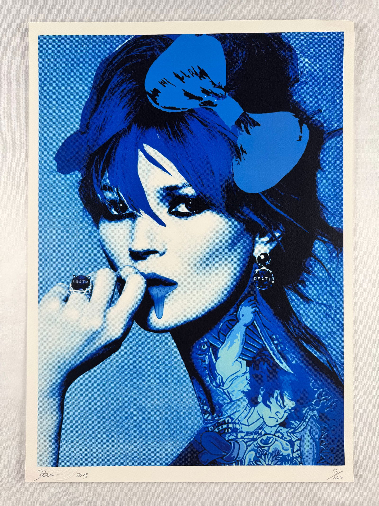 Kate Moss Drip Tattoo by Death NYC Signed Limited Edition Screenprint 15/100 (1 of 5)