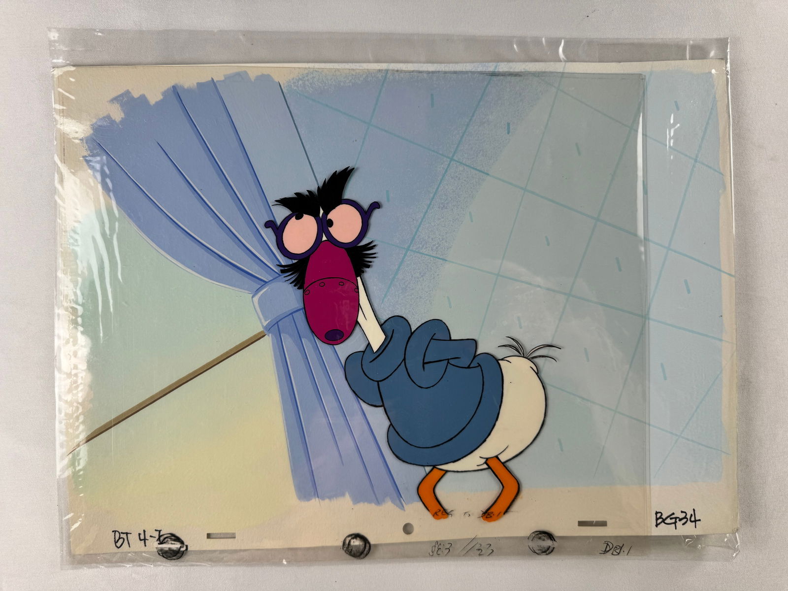Hanna-Barbera Cartoon Bird Production Animation Cel (1 of 5)