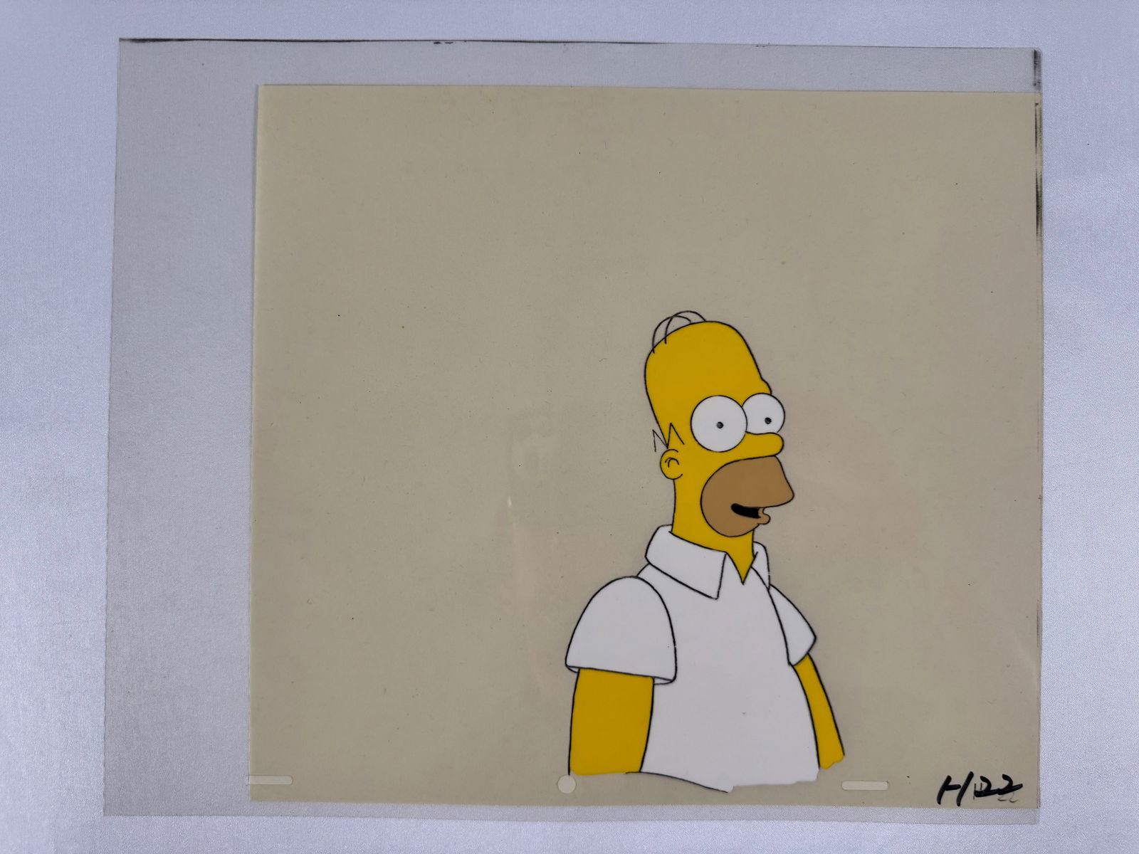 The Simpsons Hand Painted Cel Set-up - Homer, 12.5"x10.5 (1 of 6)