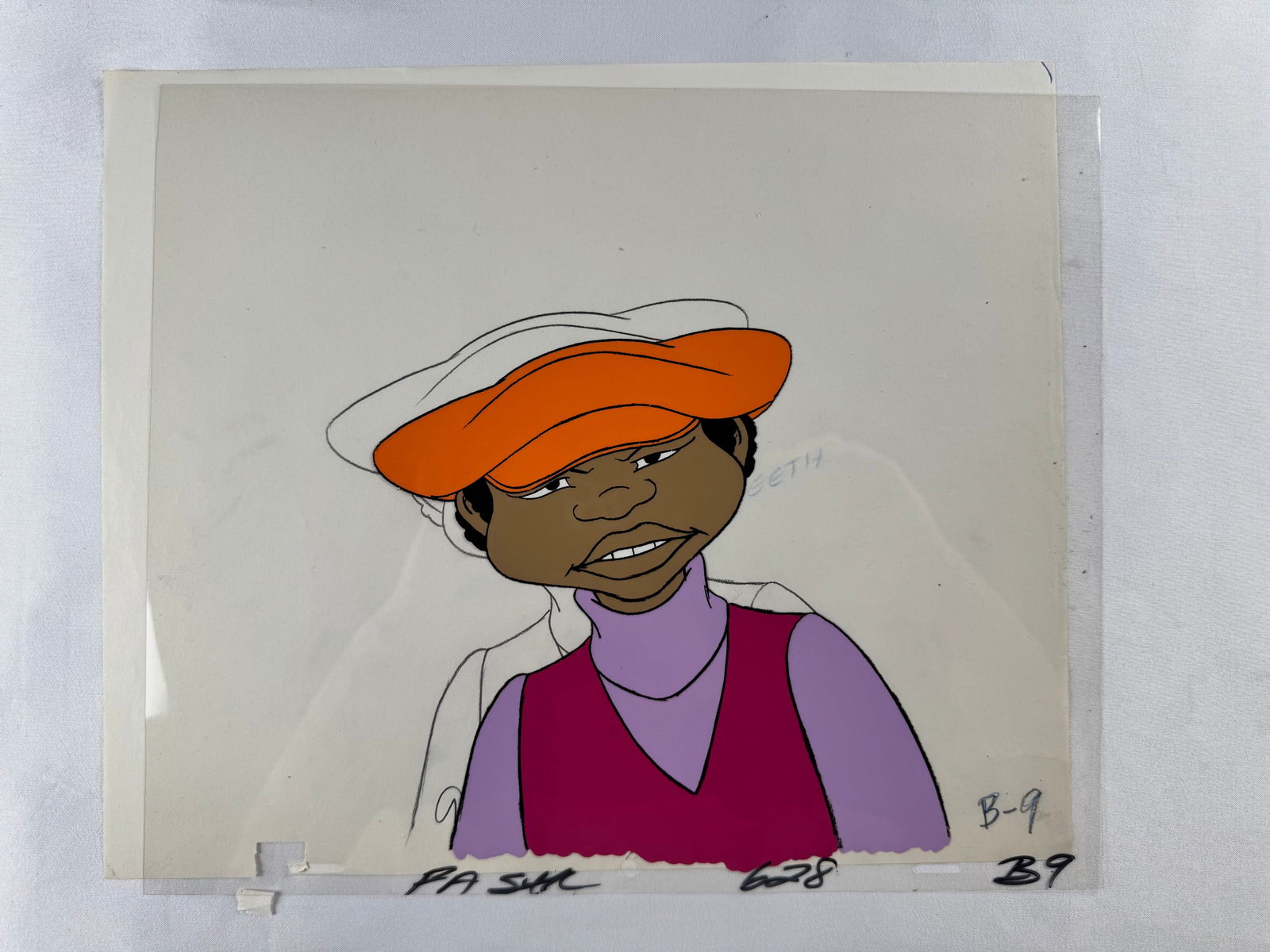 Fat Albert and the Cosby Kids Dumb Donald Animation Production Cel (1 of 4)