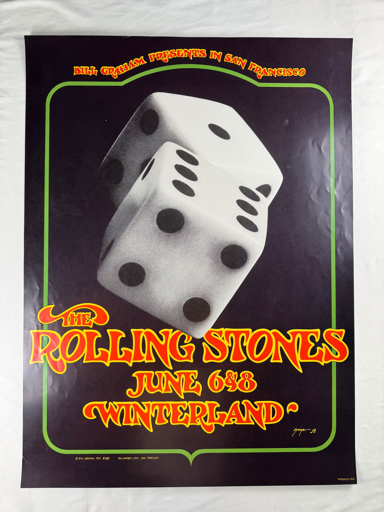 Rolling Stones Winterland June 1968 Bill Graham Poster (1 of 5)