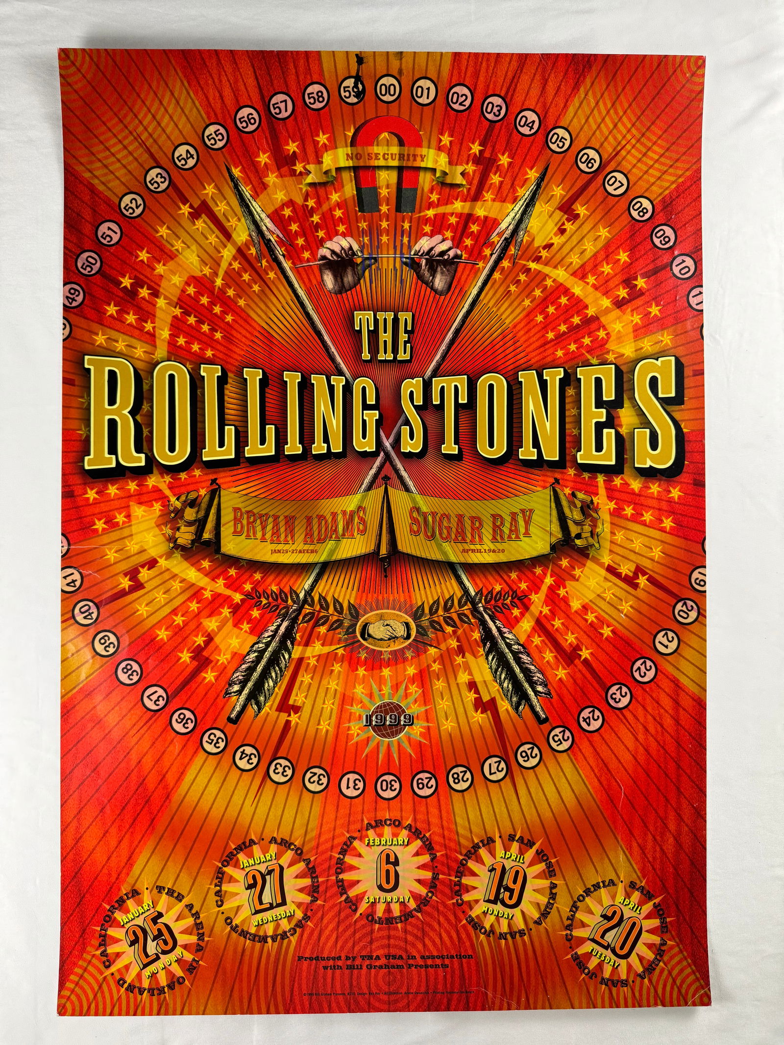 Rolling Stones North American Tour 1999 Bill Graham Presents Poster (1 of 5)
