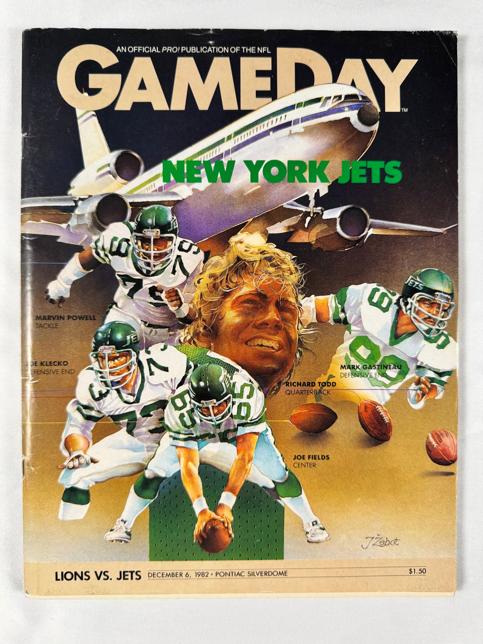 Gameday December 6 1982 New York Jets vs Lions: Vintage Football Publication