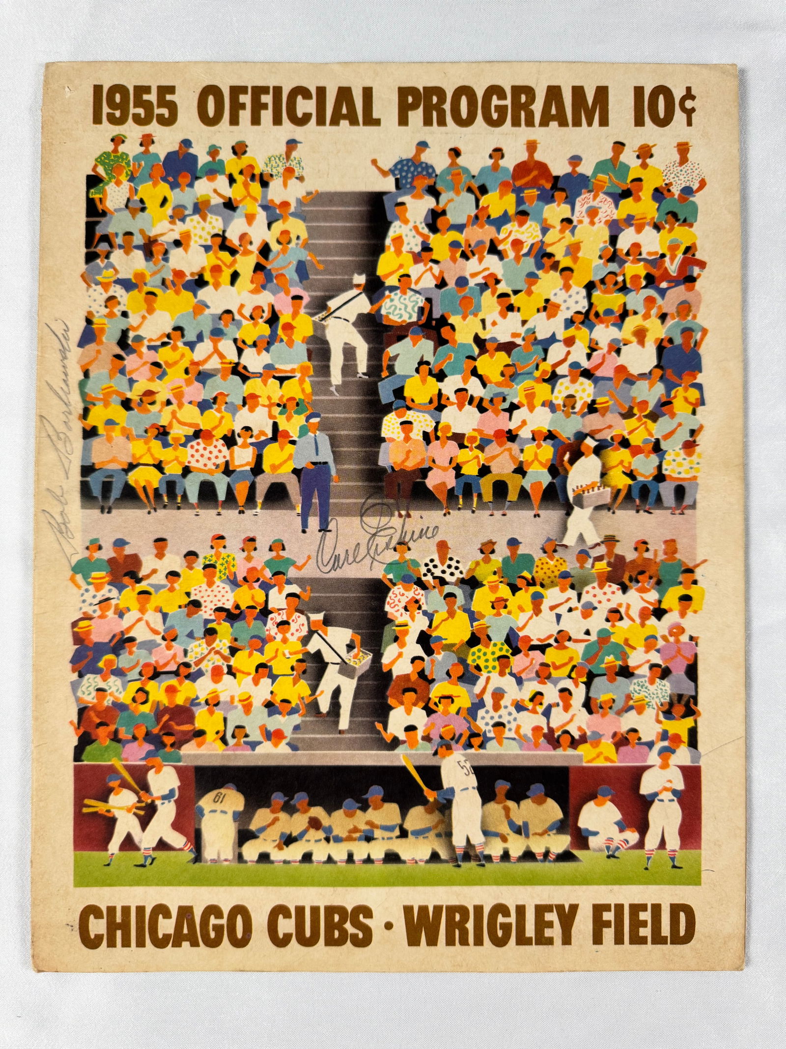 1955 Chicago Cubs Official Program Scorecard Signed Booklet (1 of 5)