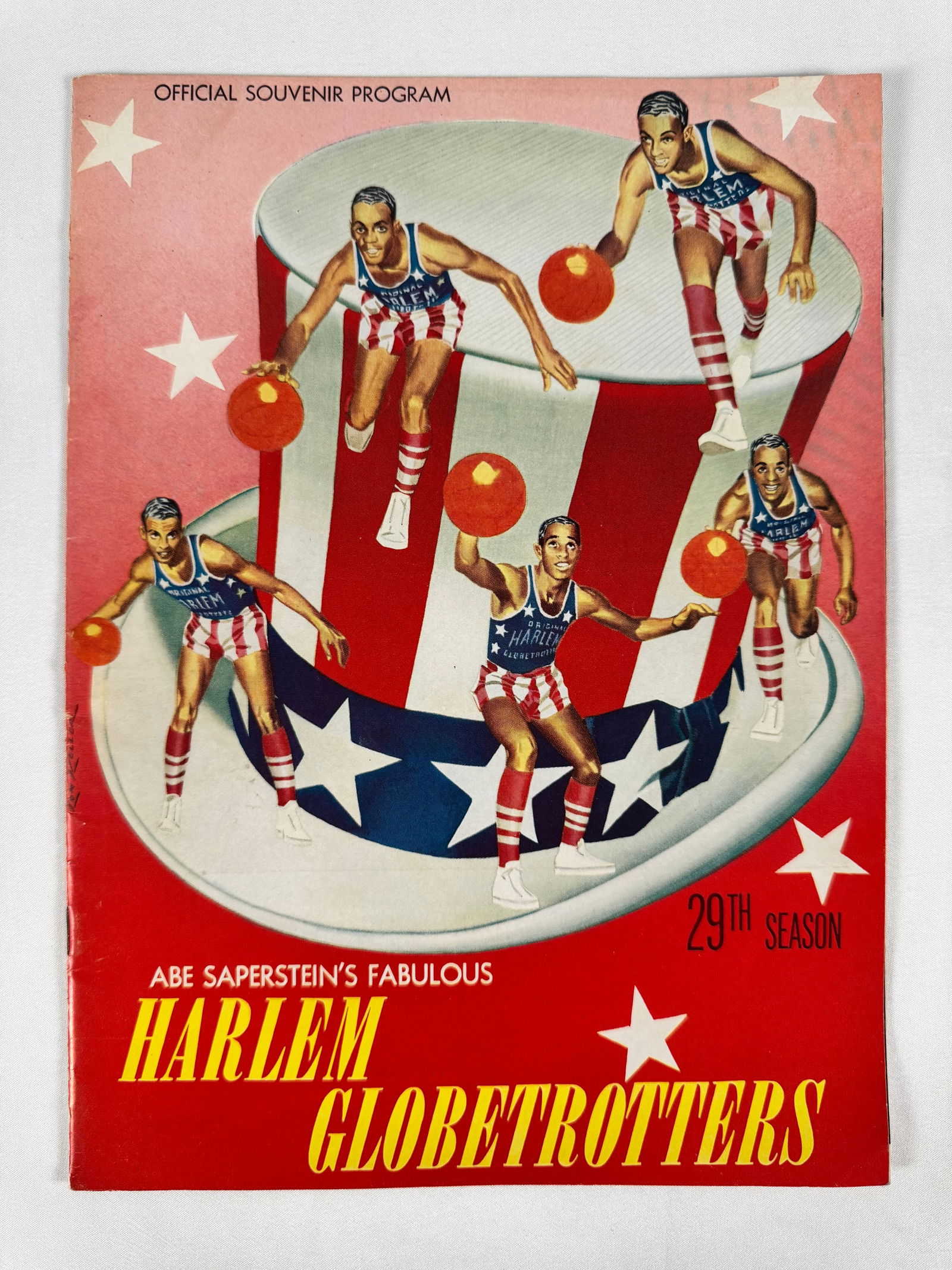 Harlem Globetrotters – 29th Season Publication: Vintage Baseball Publication – Authentic Old-School Baseball Memorabilia