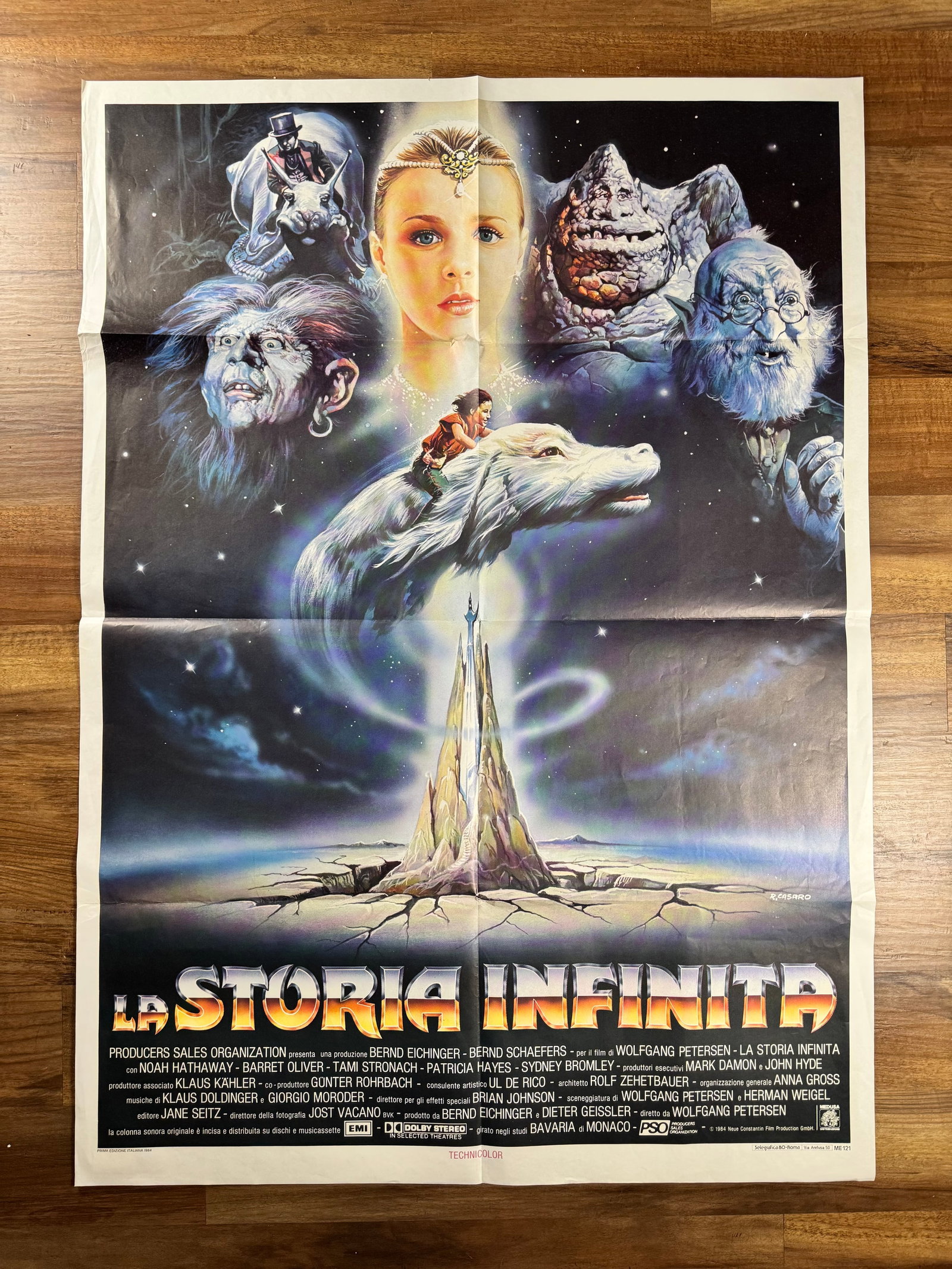Neverending Story 1984 Original 2 Fogli Italian 1P Folded Movie Poster 39"x55" Wolfgang Peterson (1 of 7)