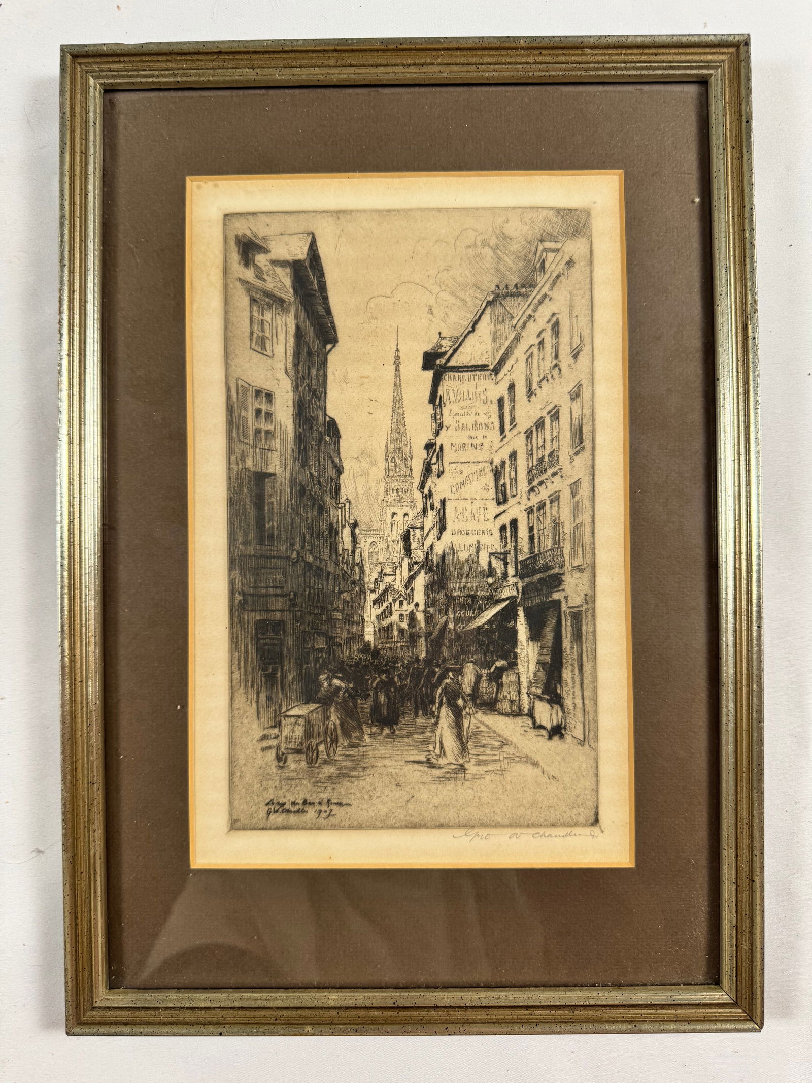 Untitled by George Walter Chandler Framed Signed 6.5x10.5 (16) (1 of 6)