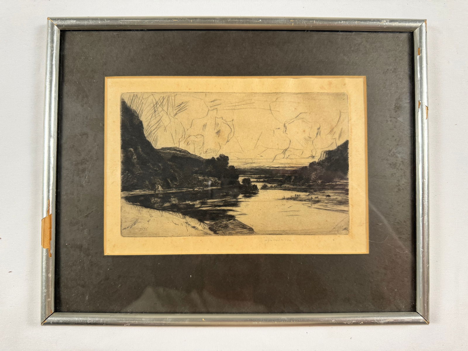 On the Ourtha 1907 by David Young Cameron Framed 8x5.5 (18) (1 of 5)