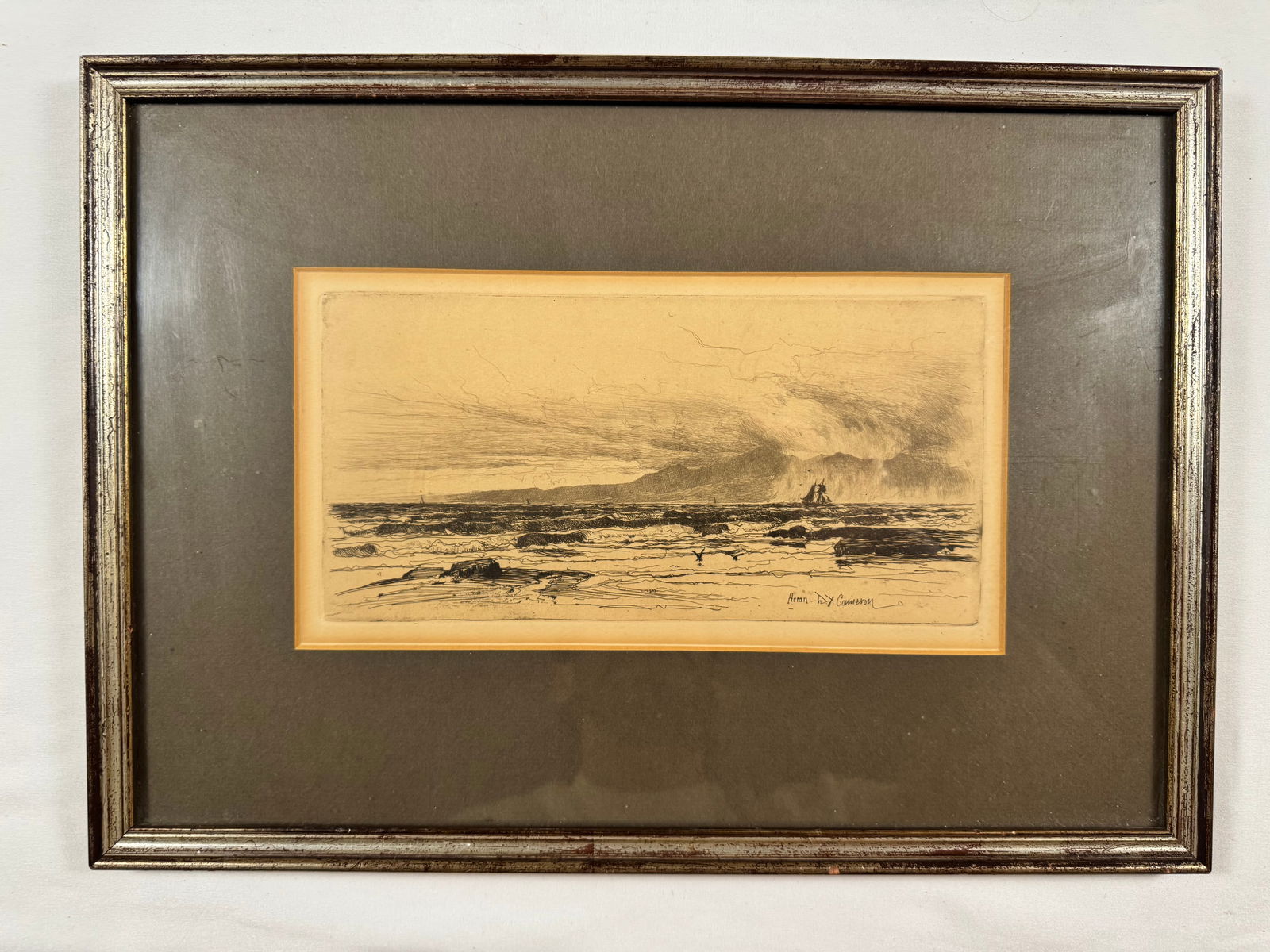 David Young Cameron Unsigned "Arran" Etching 10.5x6 Original (1) (1 of 5)