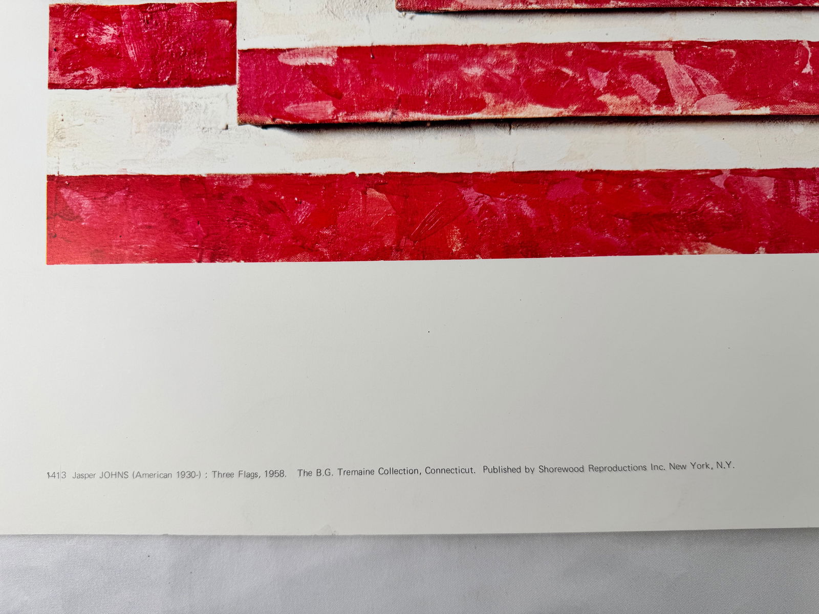 Jasper Johns Three Flags Art Poster (After 1958 Painting) American - 2