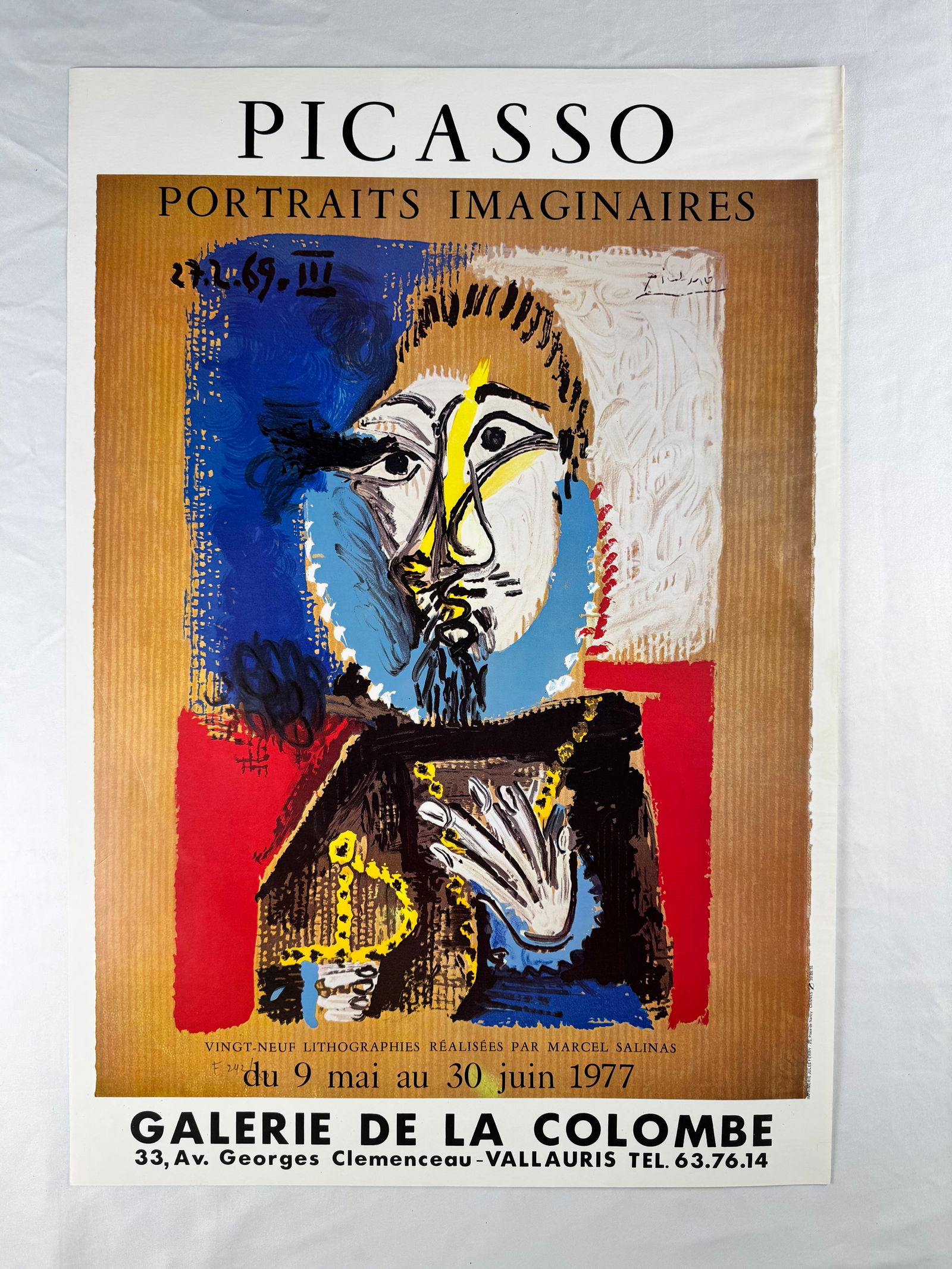 Pablo Picasso Portraits Imaginaires Exhibition Poster 1977 (1 of 4)