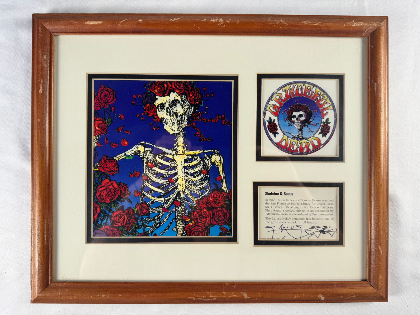 Grateful Dead Skeleton and Roses Album Art Framed Display (1966) (1 of 5)