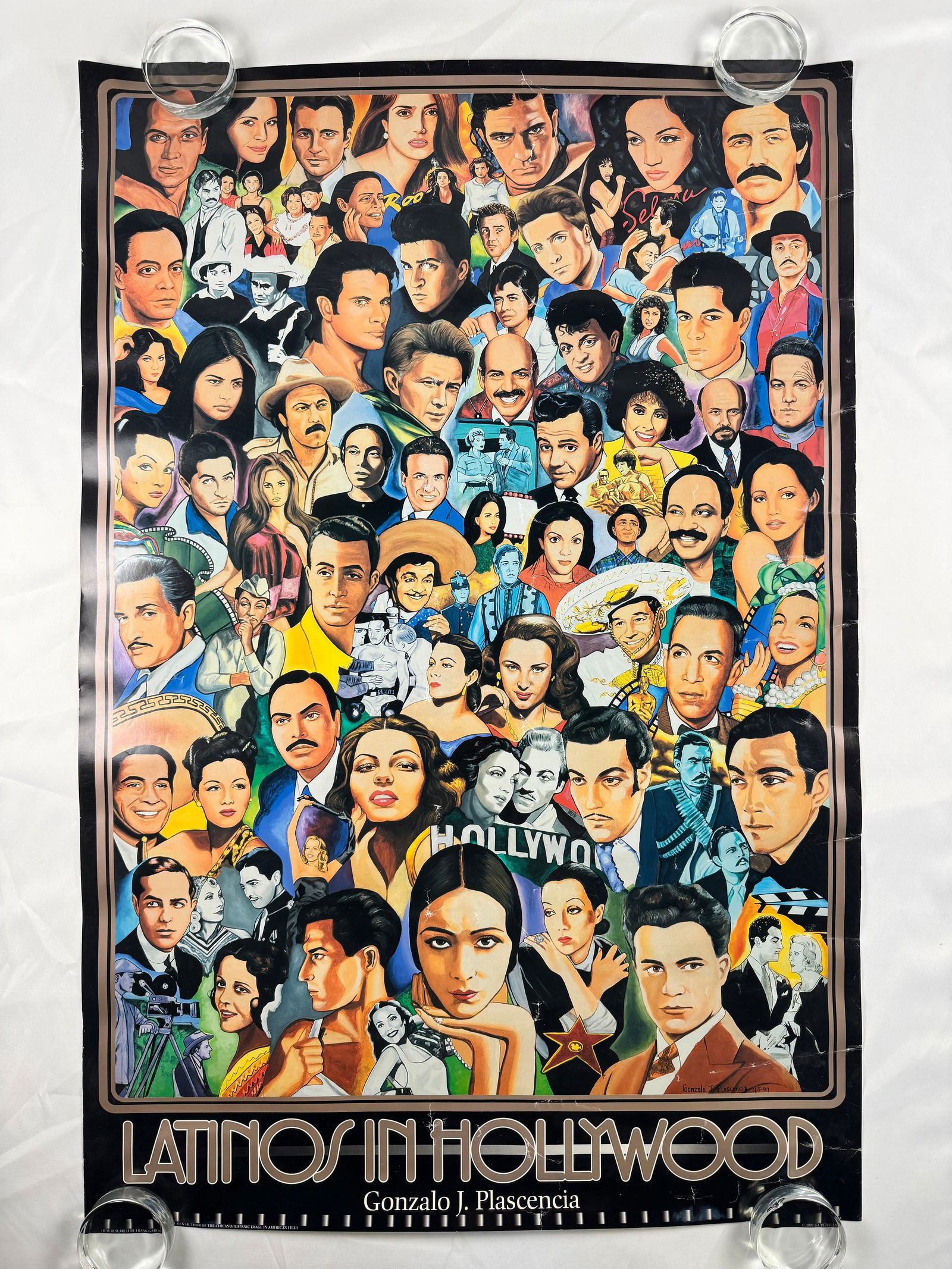 Latinos in Hollywood by Gonzalo J. Plascencia Original Vintage Movie Poster 25"x36" (1 of 5)