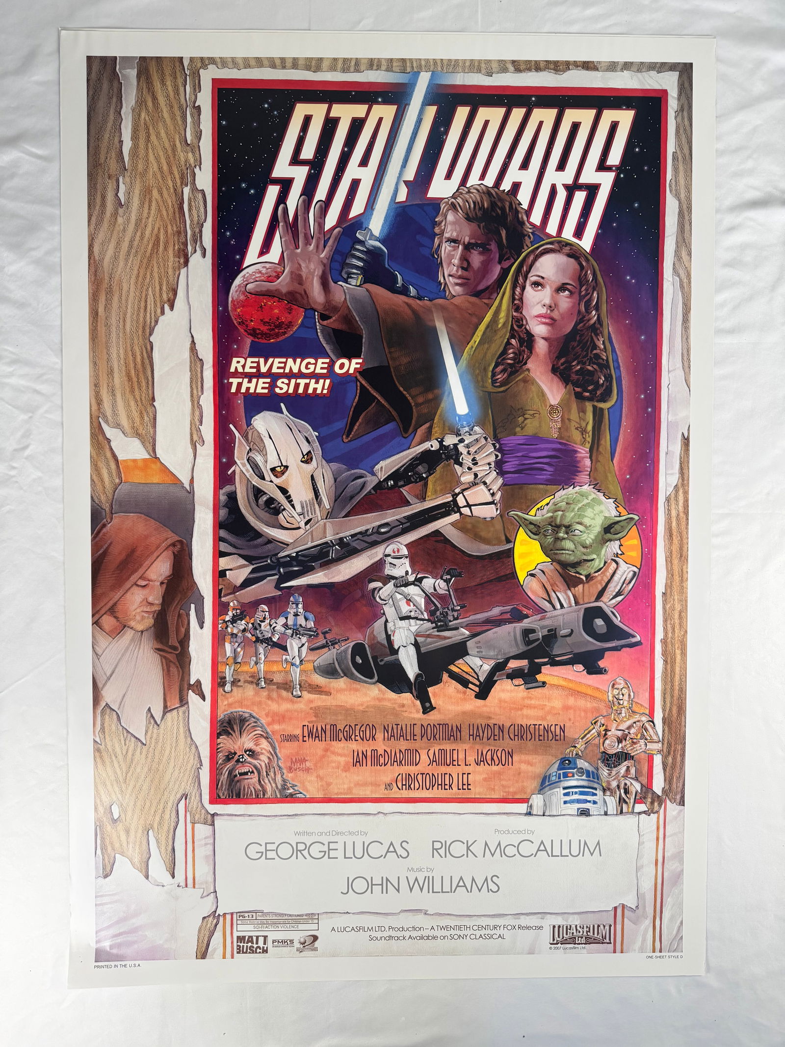 Star Wars Episode III Illustrated Style D Poster (2005) (1 of 6)