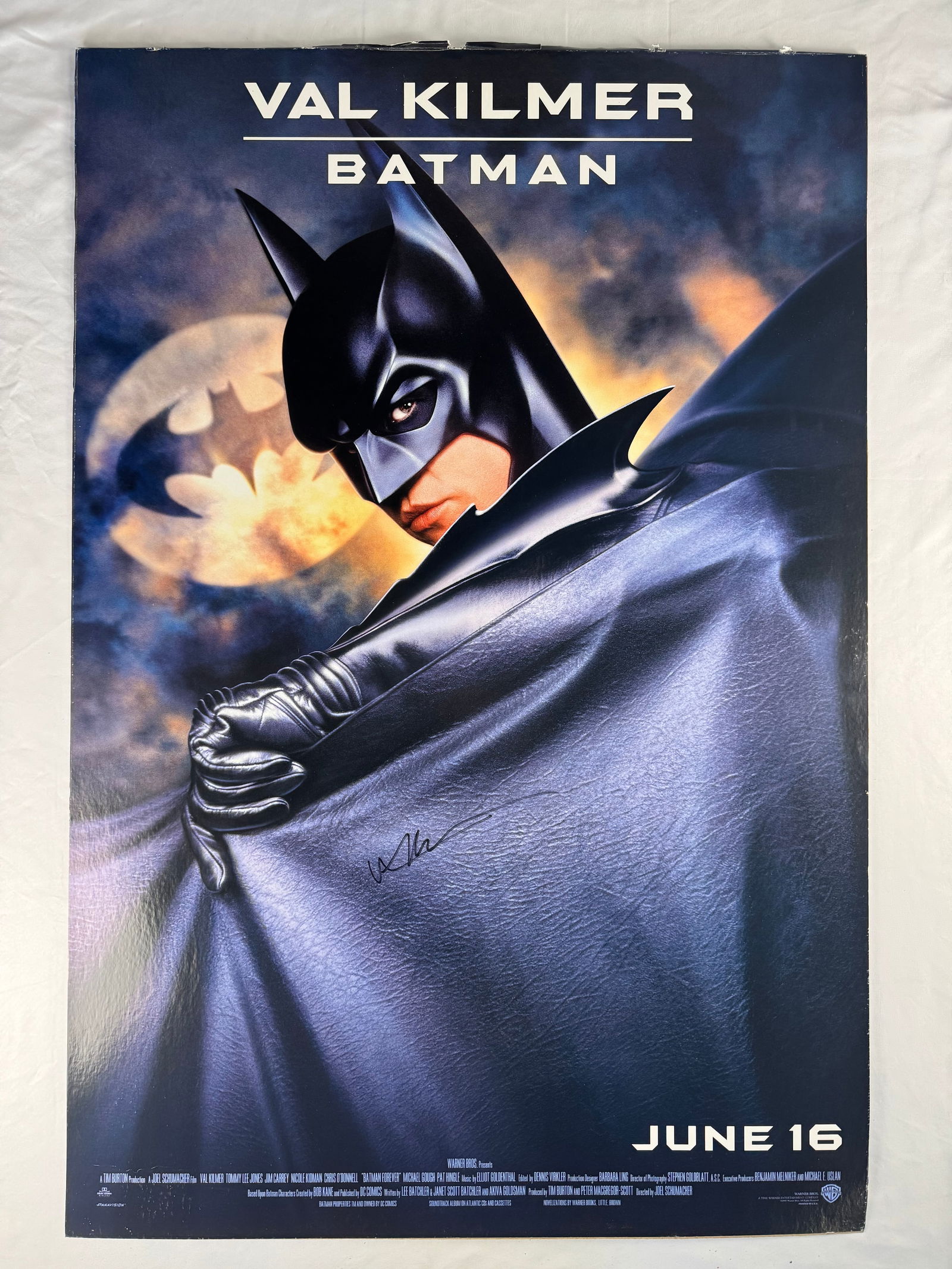 Batman Forever Original Movie Poster Signed by George Clooney (1995) (1 of 7)
