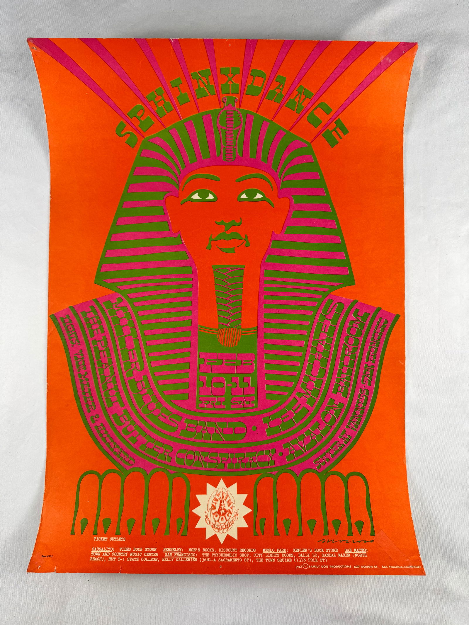 Miller Blues Band Lee Michaels Avalon Ballroom Concert Poster 1967 (1 of 6)