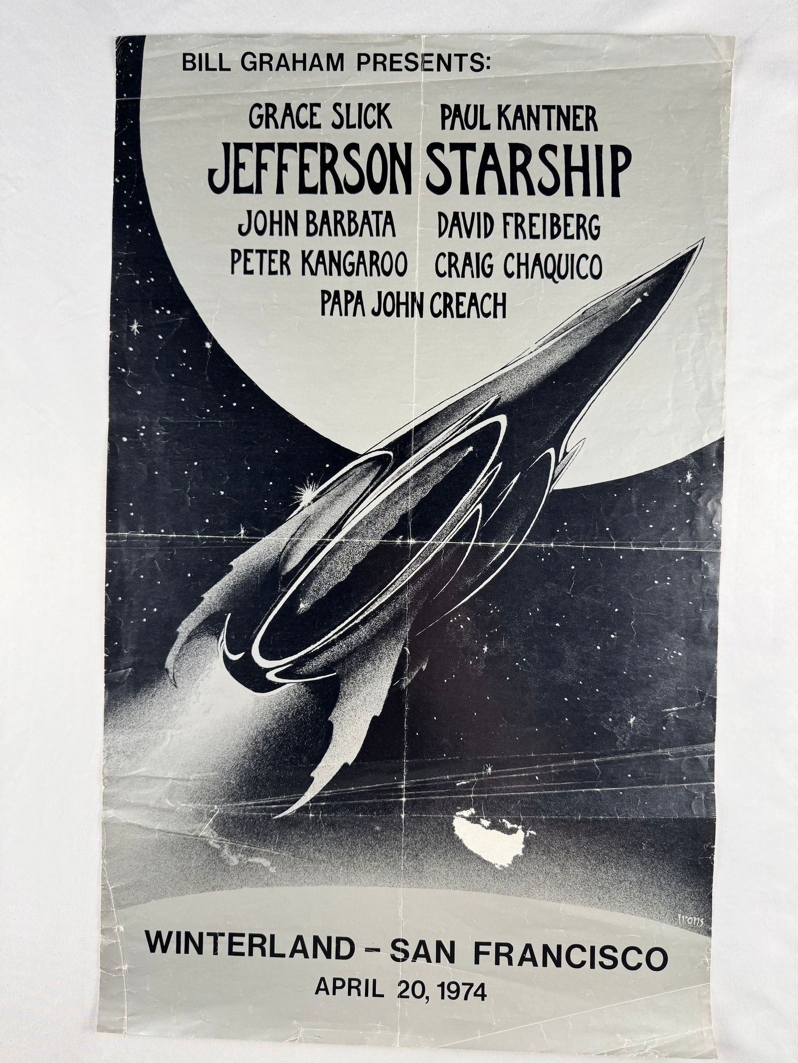 Jefferson Starship Winterland Concert Poster 1974 (1 of 5)