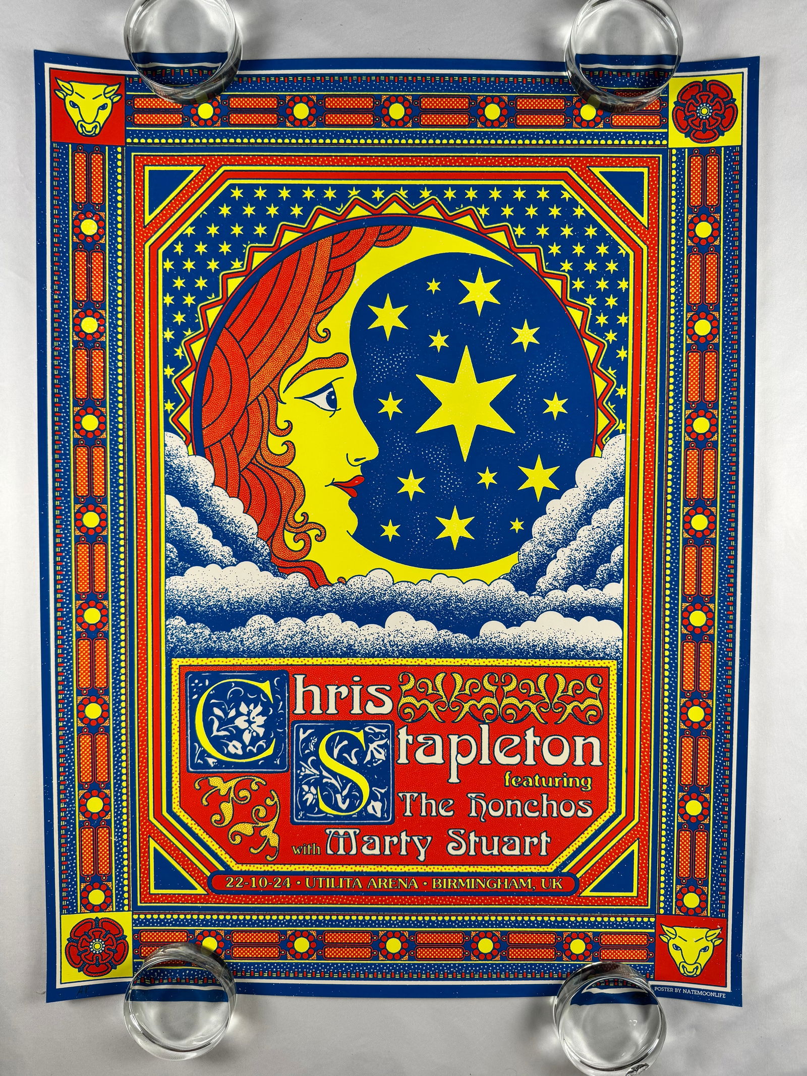 Chris Stapleton The Honchos Marty Stuart Birmingham Concert Poster 2024 (1 of 4)