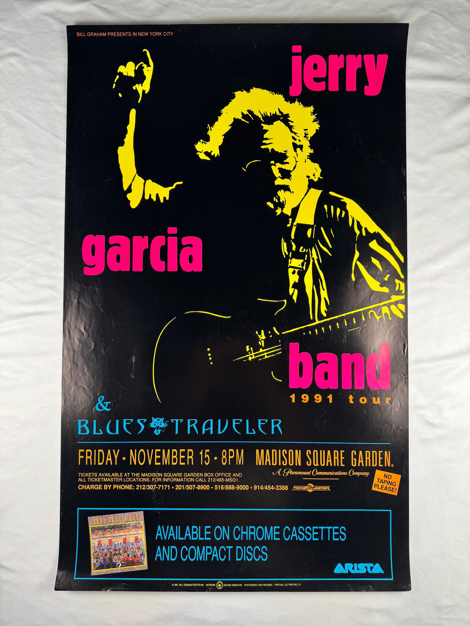 Jerry Garcia Band Blues Traveler Madison Square Garden Poster 1991 (1 of 5)