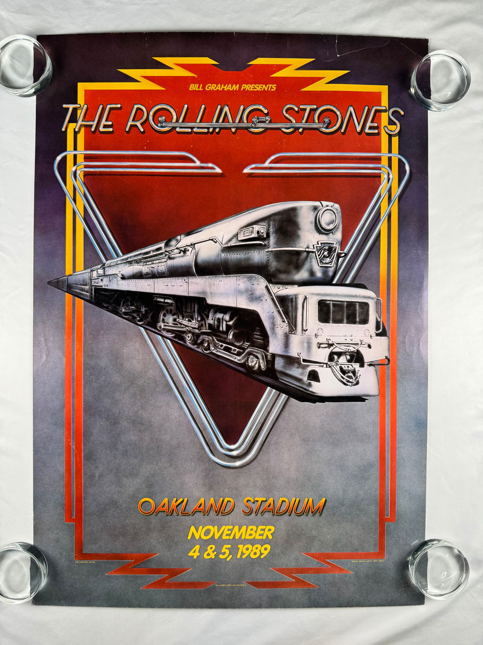 The Rolling Stones Oakland Stadium Concert Poster 1989 (1 of 5)