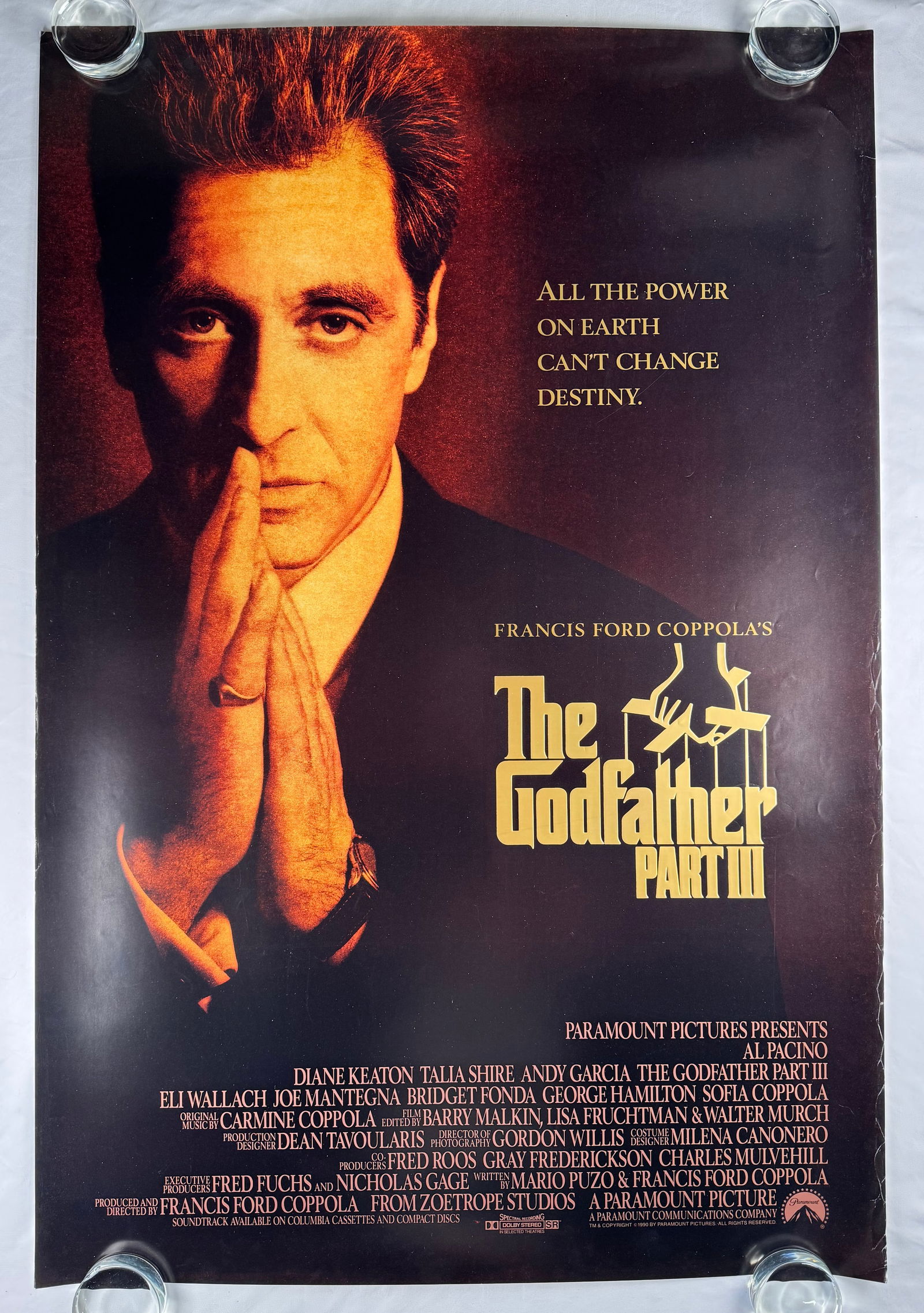 The Godfather Part III Original One Sheet Movie Poster 1990 27x40" (1 of 6)