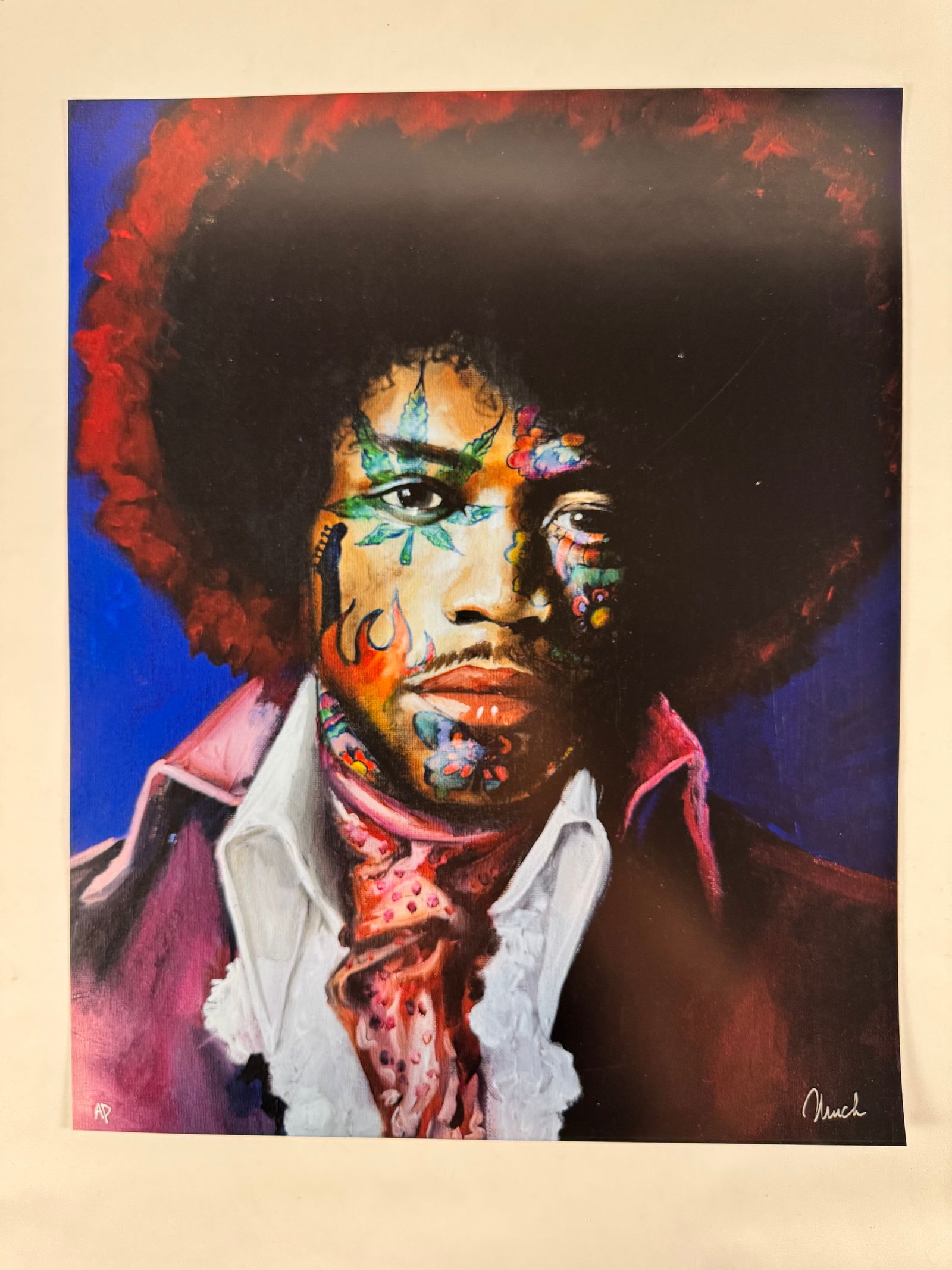 Jimi Hendrix by Jules Muck Original Limited Edition Signed Print Moab 16x20 (1 of 5)