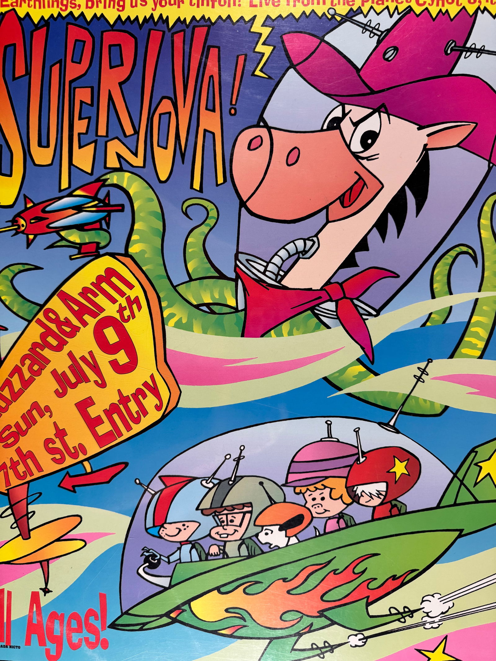 Supernova July 9 All Ages Concert Poster Frank Kozik 1995 Signed 885/1405 (1 of 6)