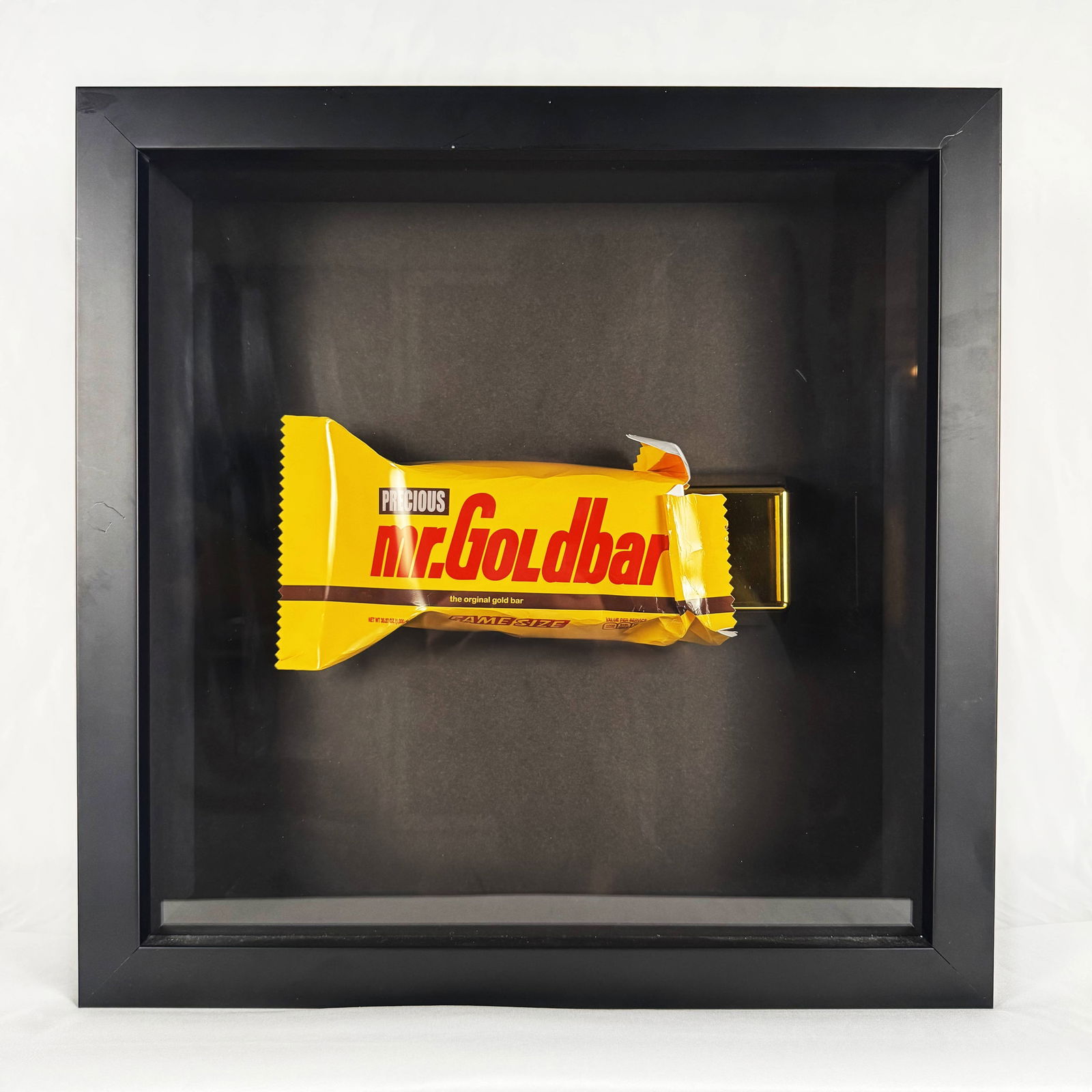 Daniel Allen Cohen Mr Goldbar Baby Bar 2018 Signed Numbered 1/3 w/ COA Mixed Media Display: Daniel Allen Cohen (b. 1987) is a Miami-based contemporary artist known for bold, concept-driven works that examine fame, addiction, capitalism, luxury, and cultural obsession. Working primarily in mi