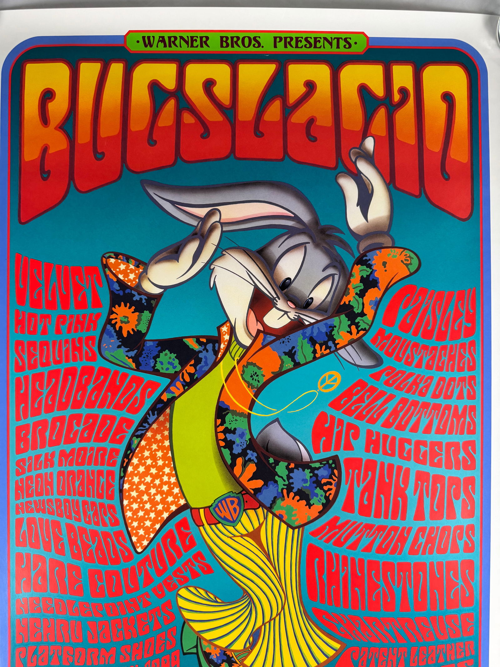 David Byrd Warner Bros Bugs Bunny Psychedelic Poster Numbered 3283/5250 (1 of 7)