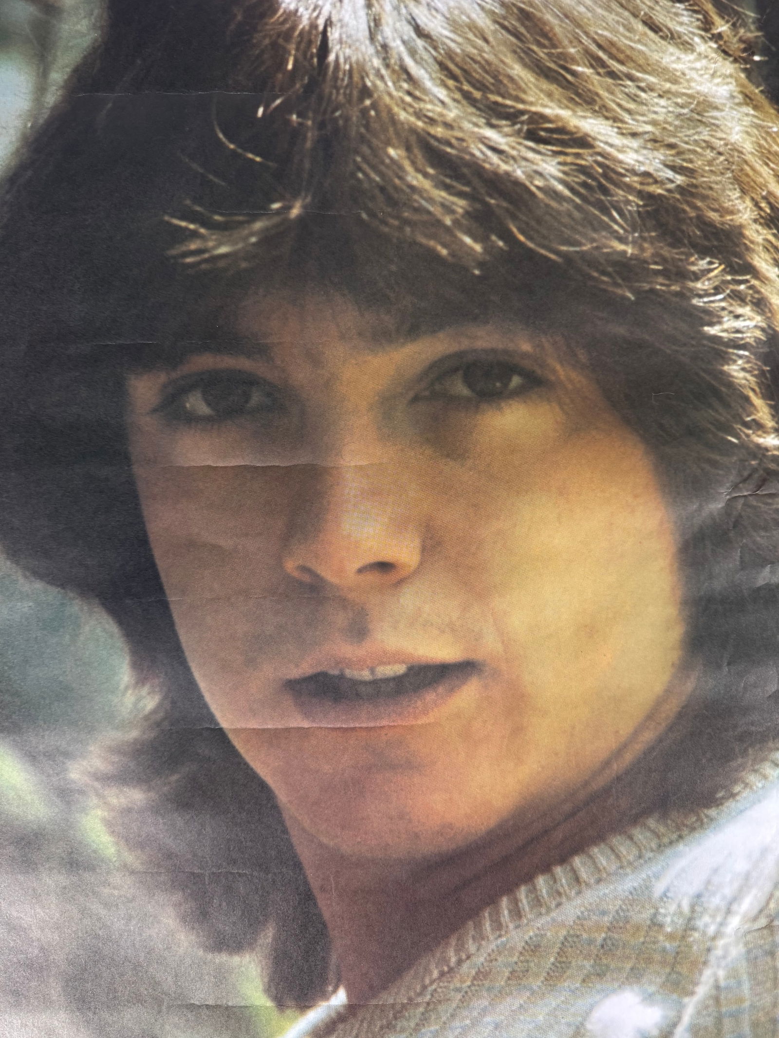 David Cassidy Original 1972 Vintage Teen Idol Portrait Poster Sweater Partridge Family: Offset lithograph portrait poster featuring David Cassidy.