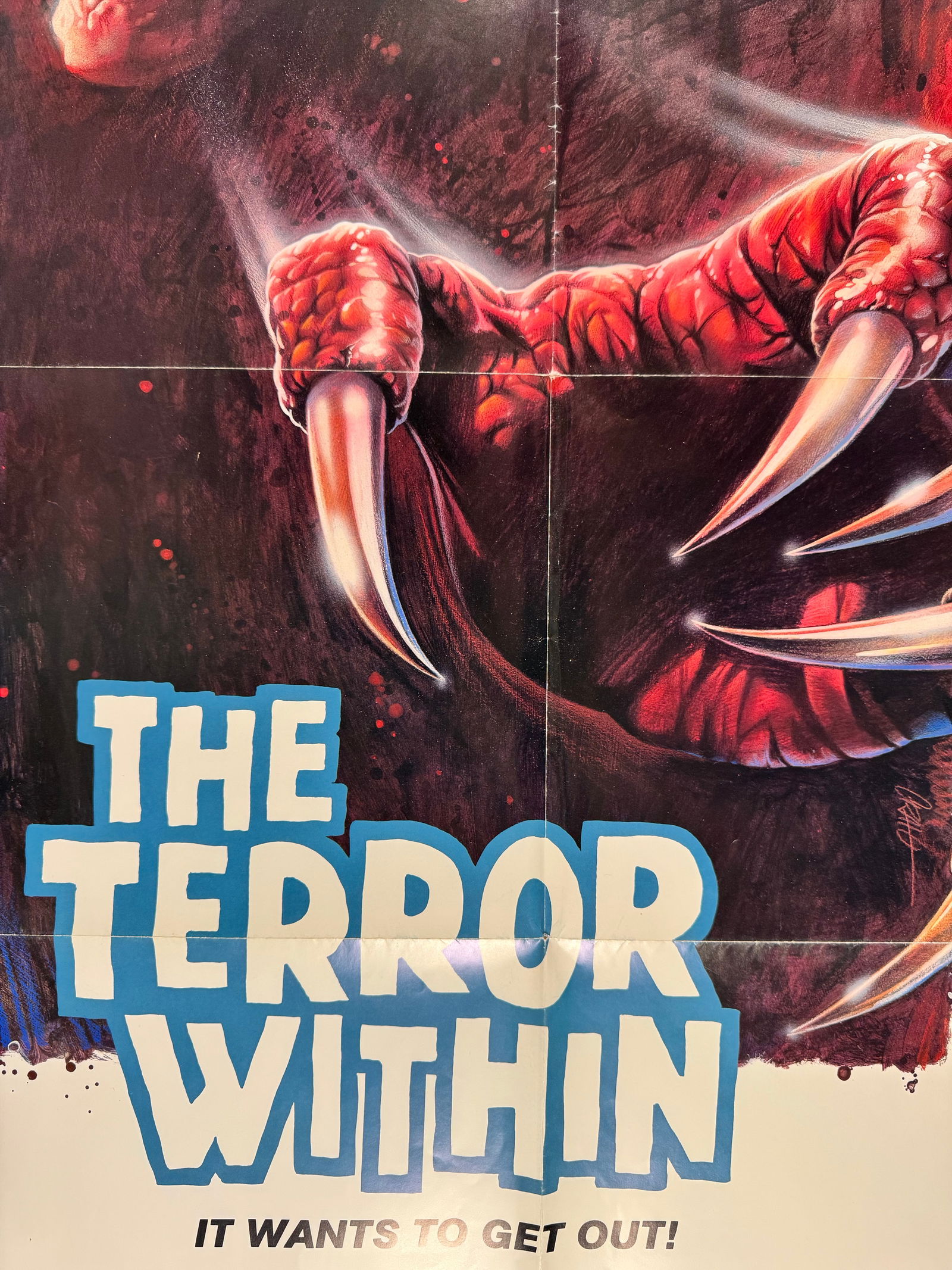 The Terror Within 1989 Original 27 x 41 One Sheet Movie Poster George Kennedy: Original 1989 one sheet poster for The Terror Within directed by Thierry Notz. Stars George Kennedy and Andrew Stevens.