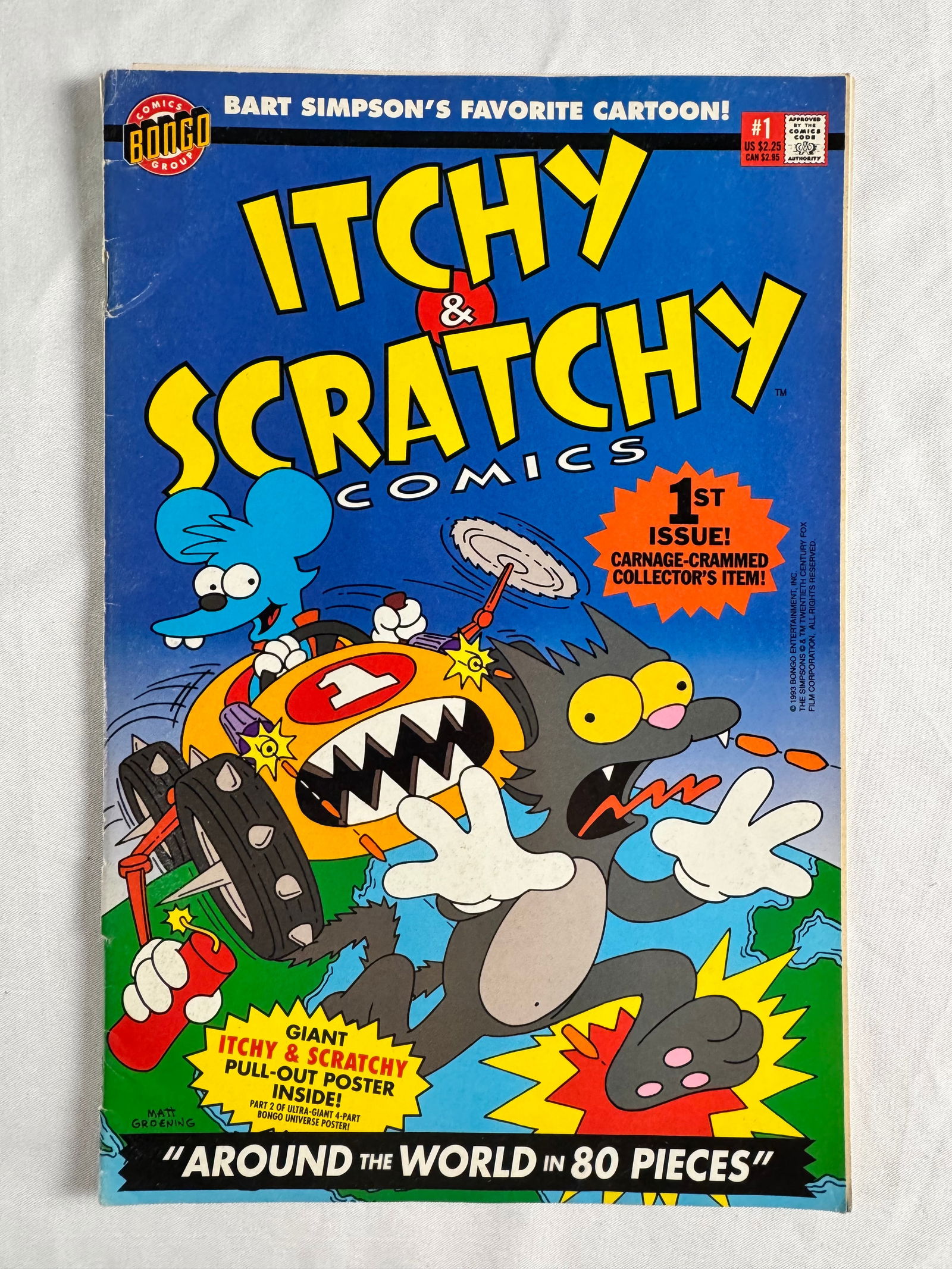 Itchy & Scratchy Comics #1 Bongo 1993 First Issue Matt Groening (1 of 5)