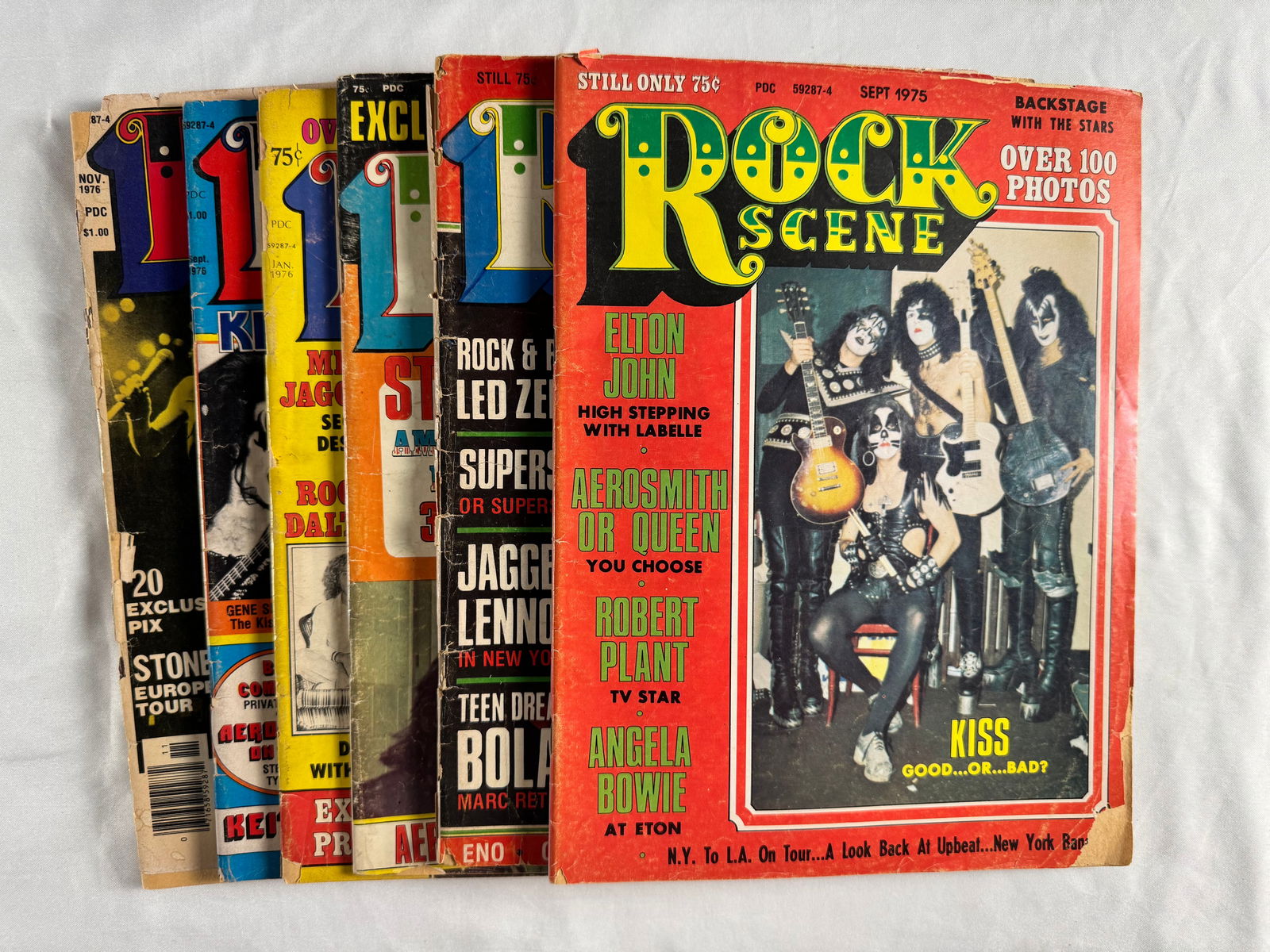 Lot of Rock Scene Magazines 1970s Kiss Elton John Aerosmith (1 of 7)