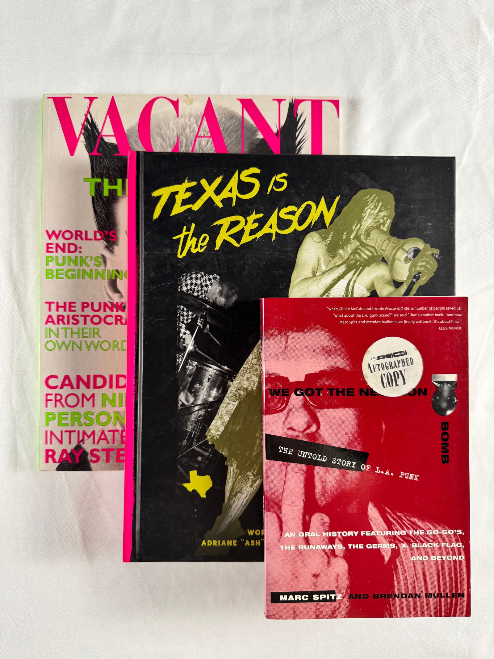 Lot of Punk Books Vacant, Texas Is the Reason, We Got the Neutron Bomb Signed (1 of 7)