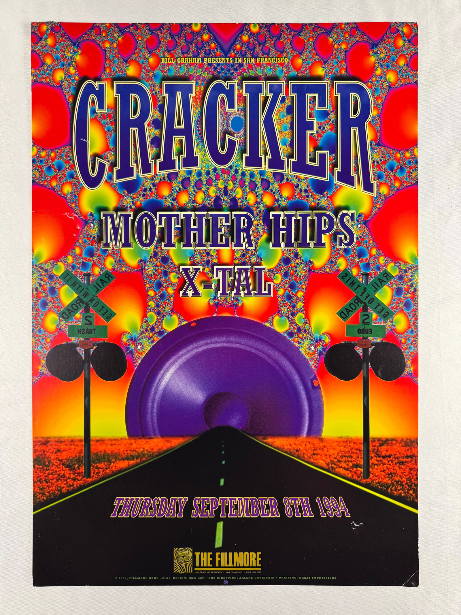 Cracker #F161 Mother Hips X-Tal Sept 8 1994 Poster Bill Graham Fillmore (1 of 4)