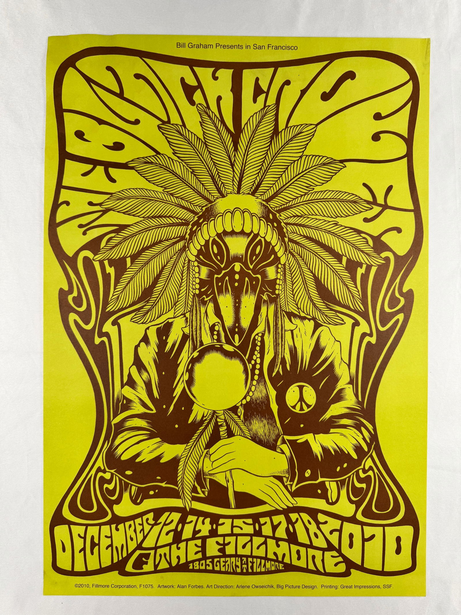 The Decemberists & My Morning Jacket Alan Forbes F1075 2010 Bill Graham Fillmore Poster (1 of 5)
