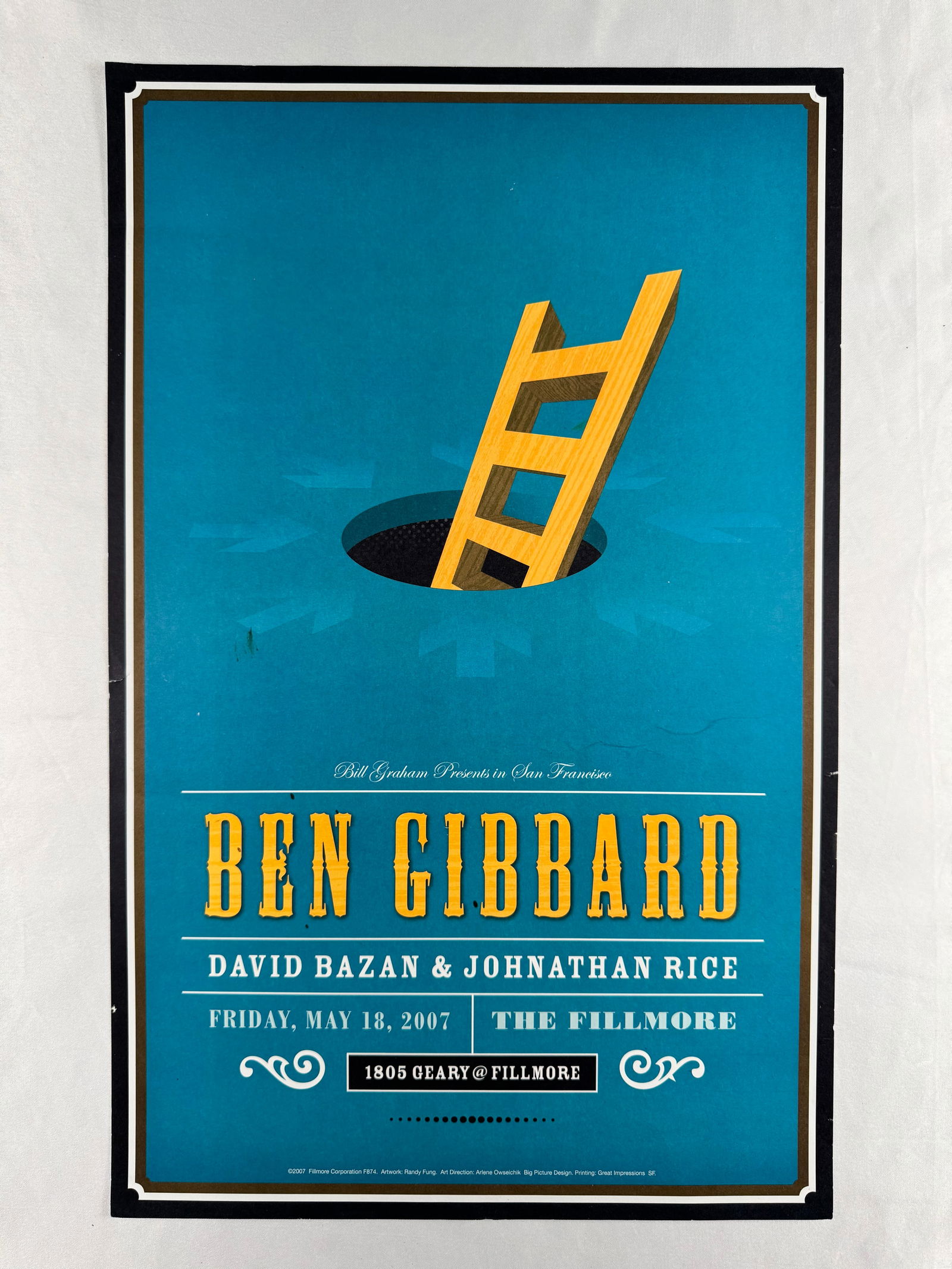 Ben Gibbard Randy Fung F874 May 18 2007 Bill Graham Fillmore Poster (1 of 4)