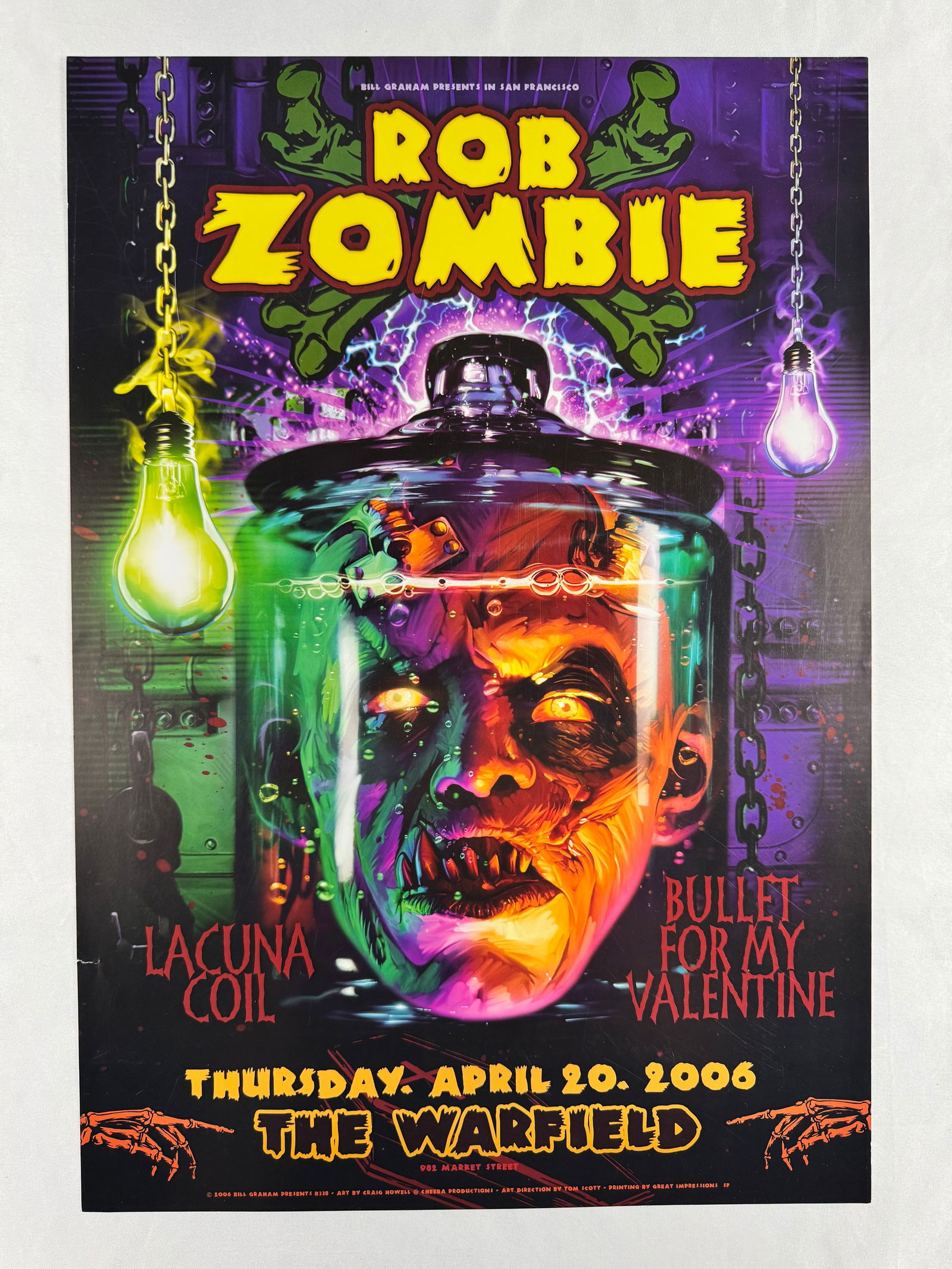 Rob Zombie Craig Howell BG330 Apr 20 2006 Bill Graham Warfield Poster (1 of 4)