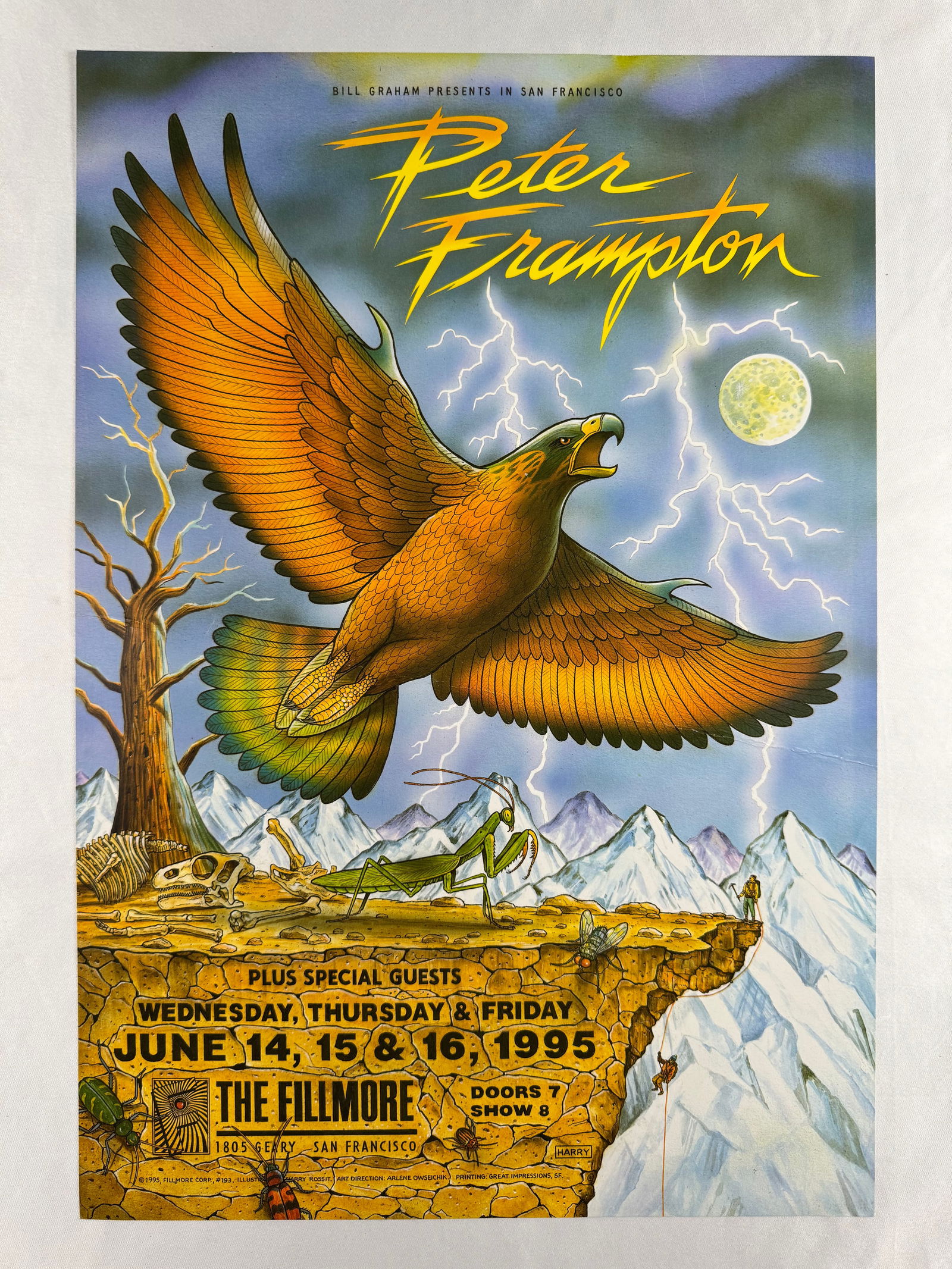 Peter Frampton Harry Rossit F913 June 14-16 1995 Bill Graham Fillmore Poster (1 of 4)