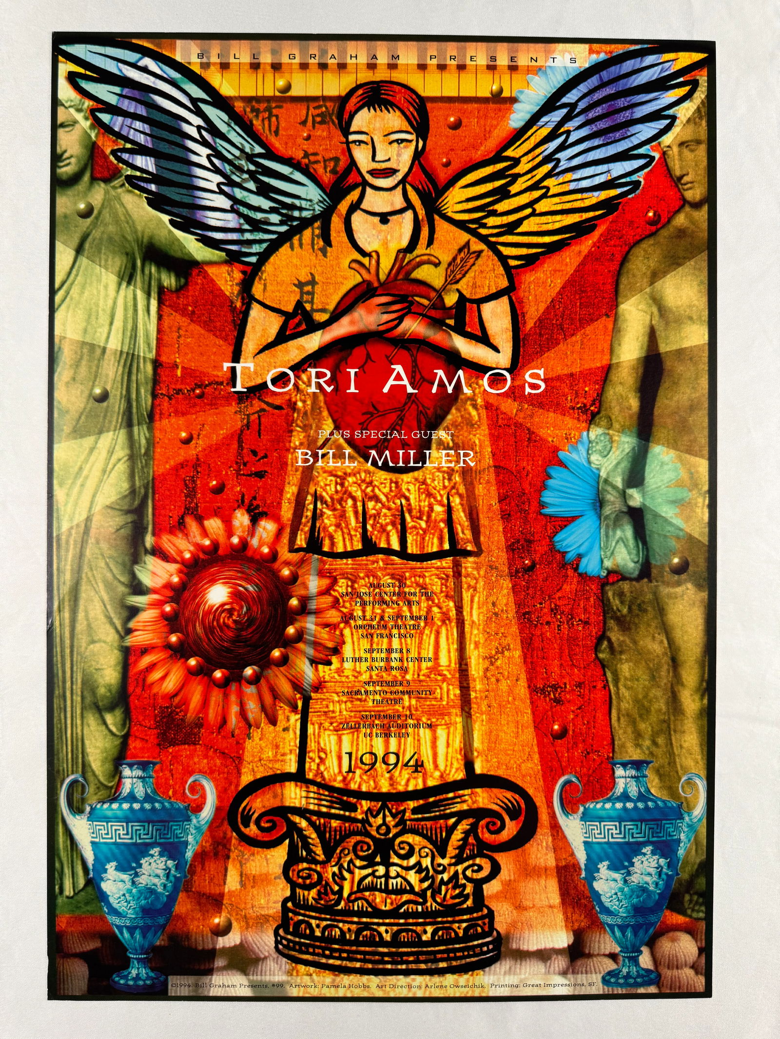 Tori Amos BG99 Pamela Hobbs 1994 Bill Graham Presents Concert Poster (1 of 4)