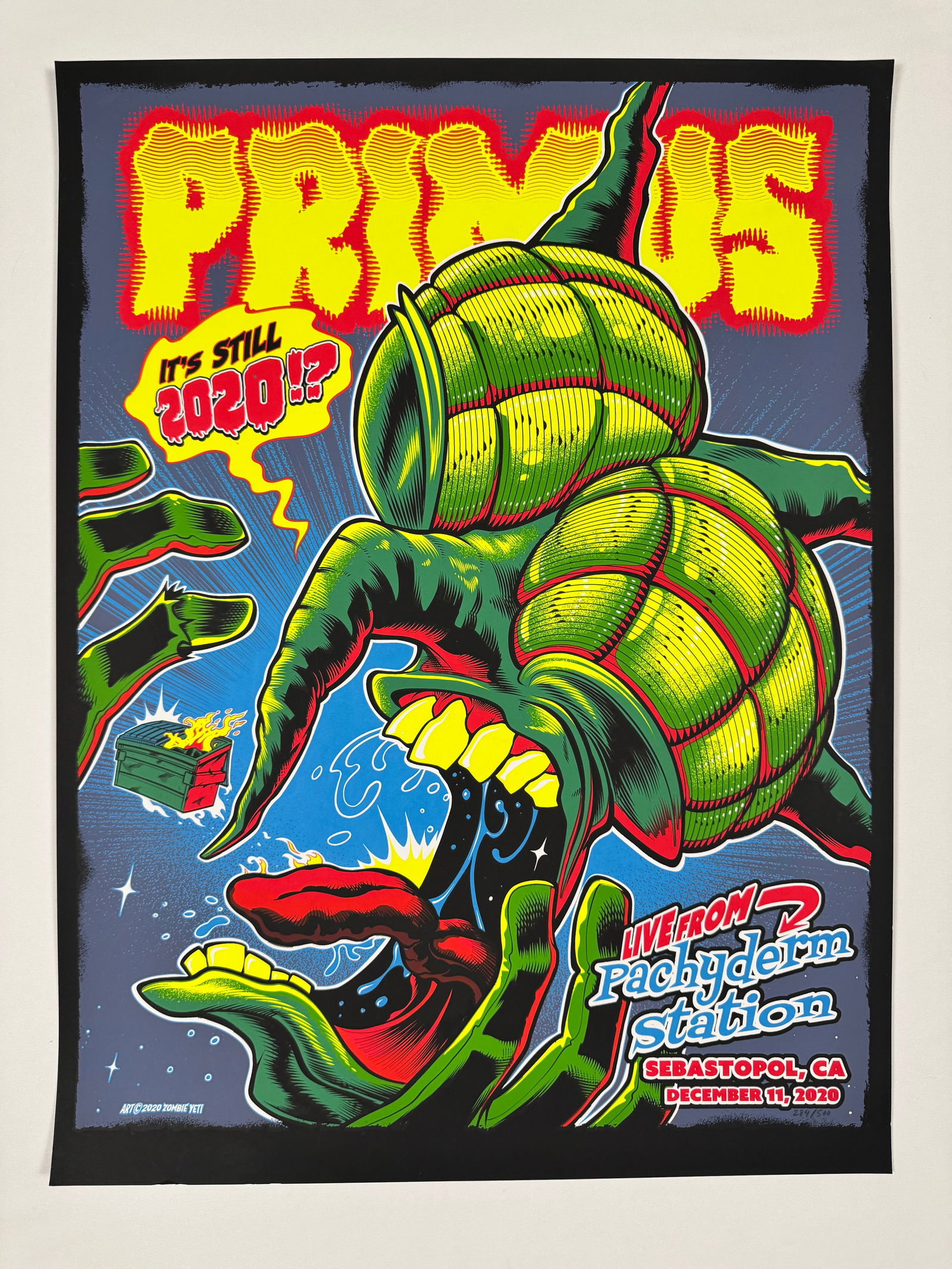 Zombie Yeti Primus 2020 Numbered 284 of 500 Art Print: 2020 Primus art print designed by Zombie Yeti. Hand numbered 284/500.