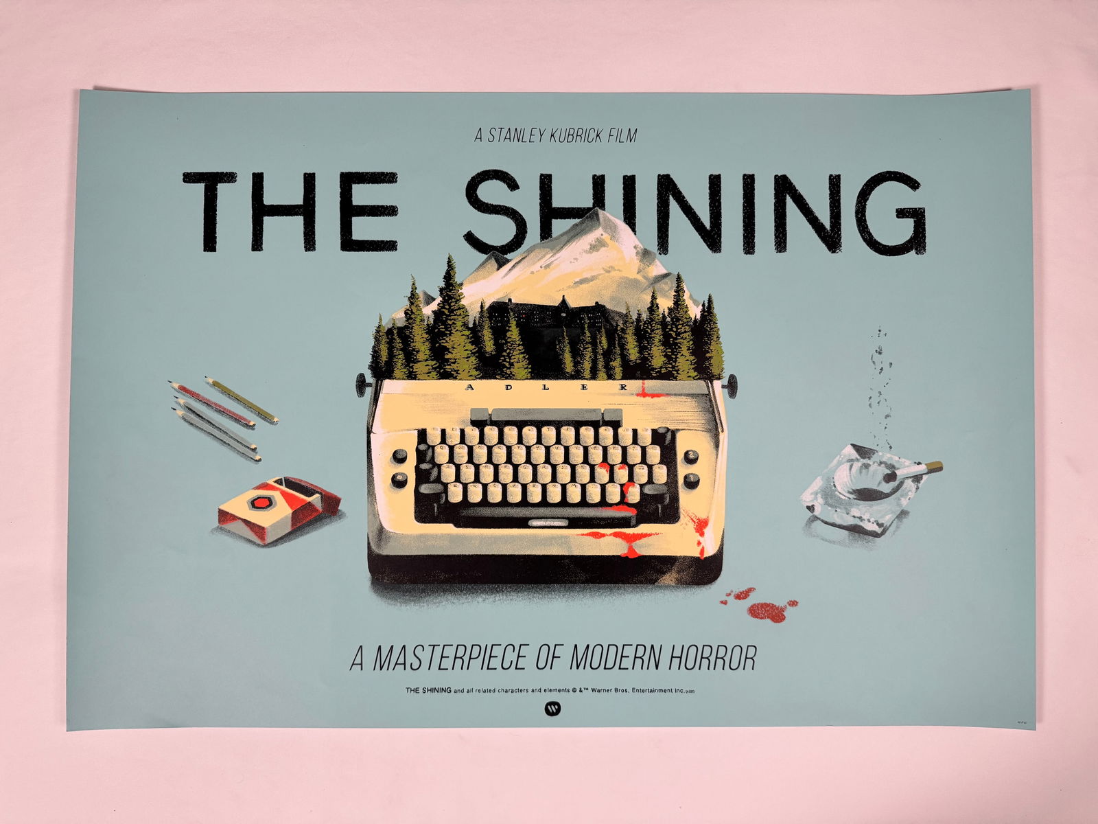 Lyndon Willoughby The Shining 41 of 125 Screen Print Poster: The Shining screen print poster by Lyndon Willoughby. Hand numbered 41/125.