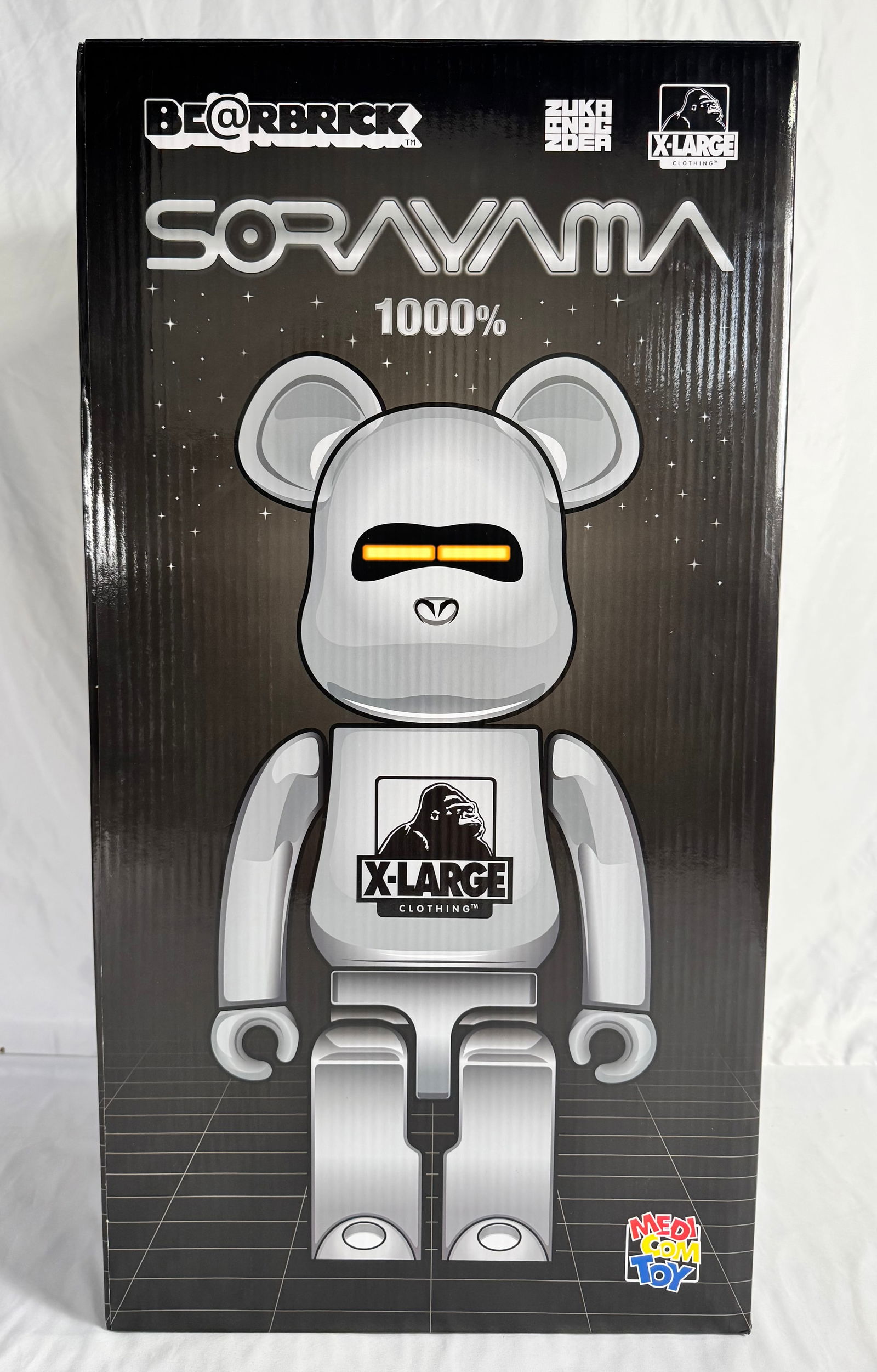 Medicom Toy Bearbrick Sorayama X-Large 1000 Percent % Figure Boxed Silver (1 of 5)