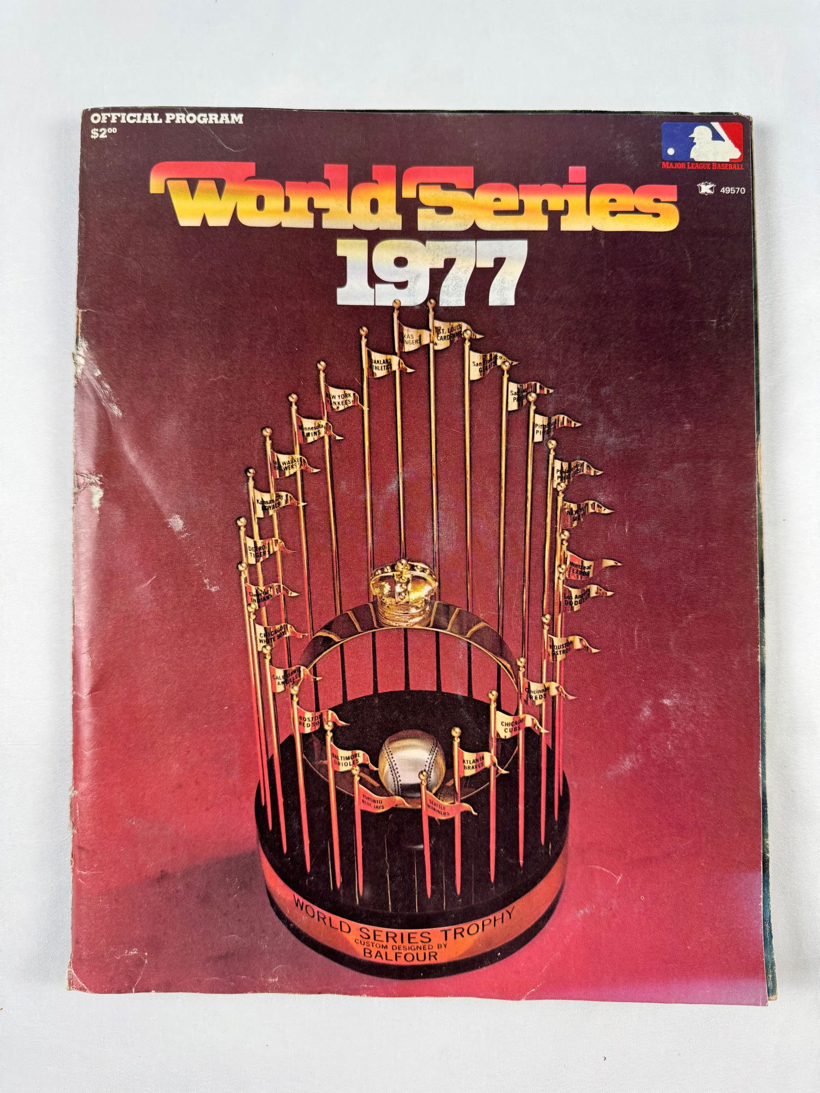 1977 World Series Official Program Signed Bowie K. Kuhn (1 of 4)
