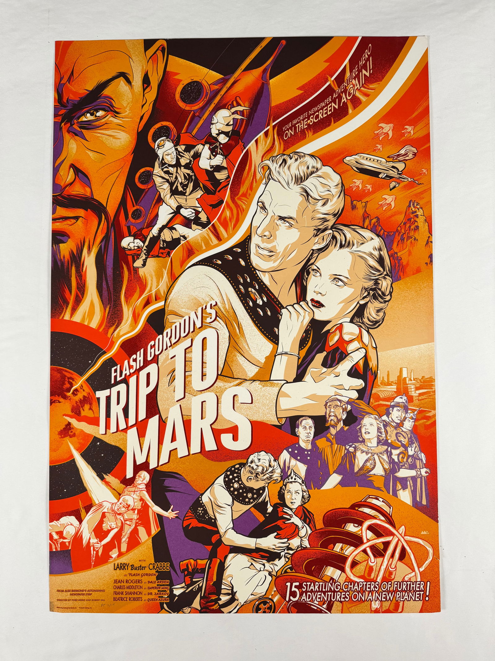 Flash Gordon's Trip to Mars by Martin Ansin Original Vintage Design Poster Numbered 2/15 (1 of 5)