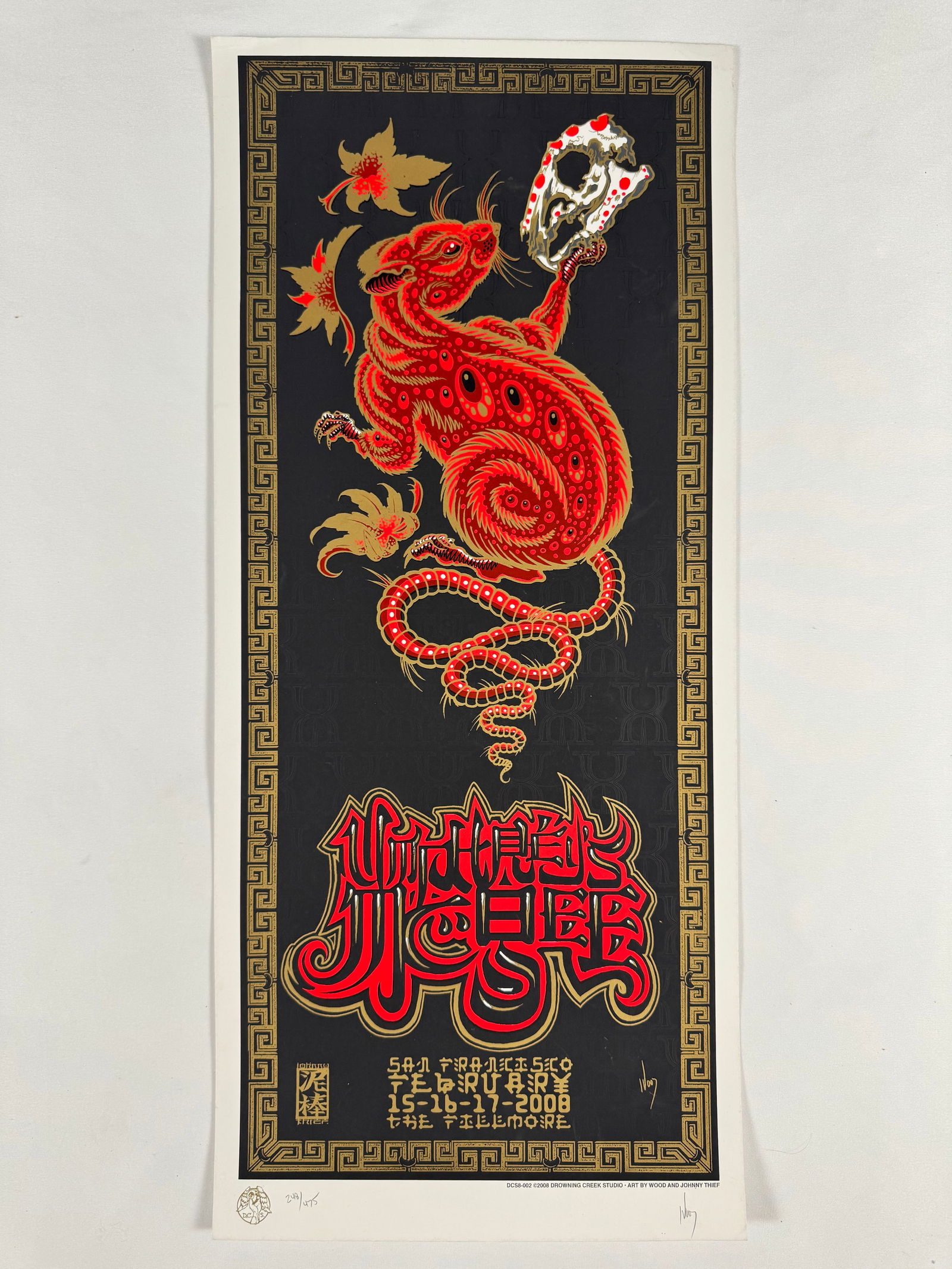 Umphrey’s McGee 2008 Signed 248/475 by Johnny Thief Original Concert Poster (1 of 4)