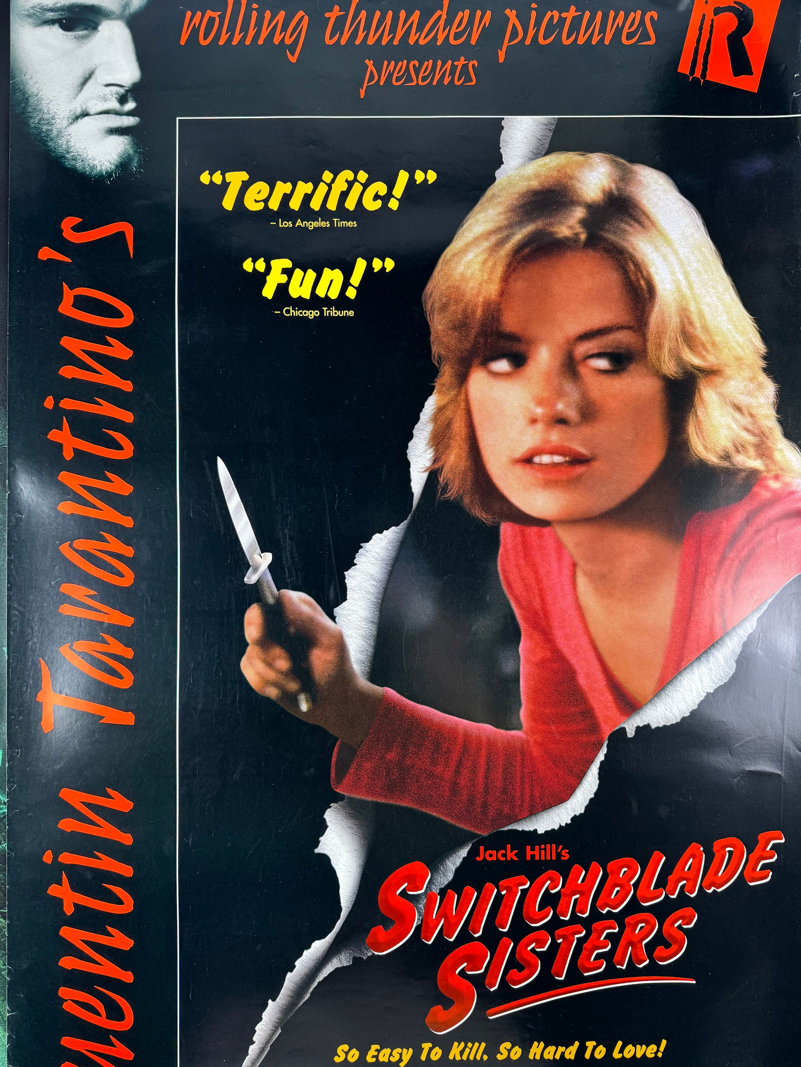 Switchblade Sisters (1975) Original One Sheet Movie Poster Jack Hill: Switchblade Sisters is a 1975 film directed by Jack Hill and starring Robbie Lee, Joanne Nail, Monica Gayle, and Asher Brauner. This is a U.S. one sheet theatrical release poster for the Rolling Thund