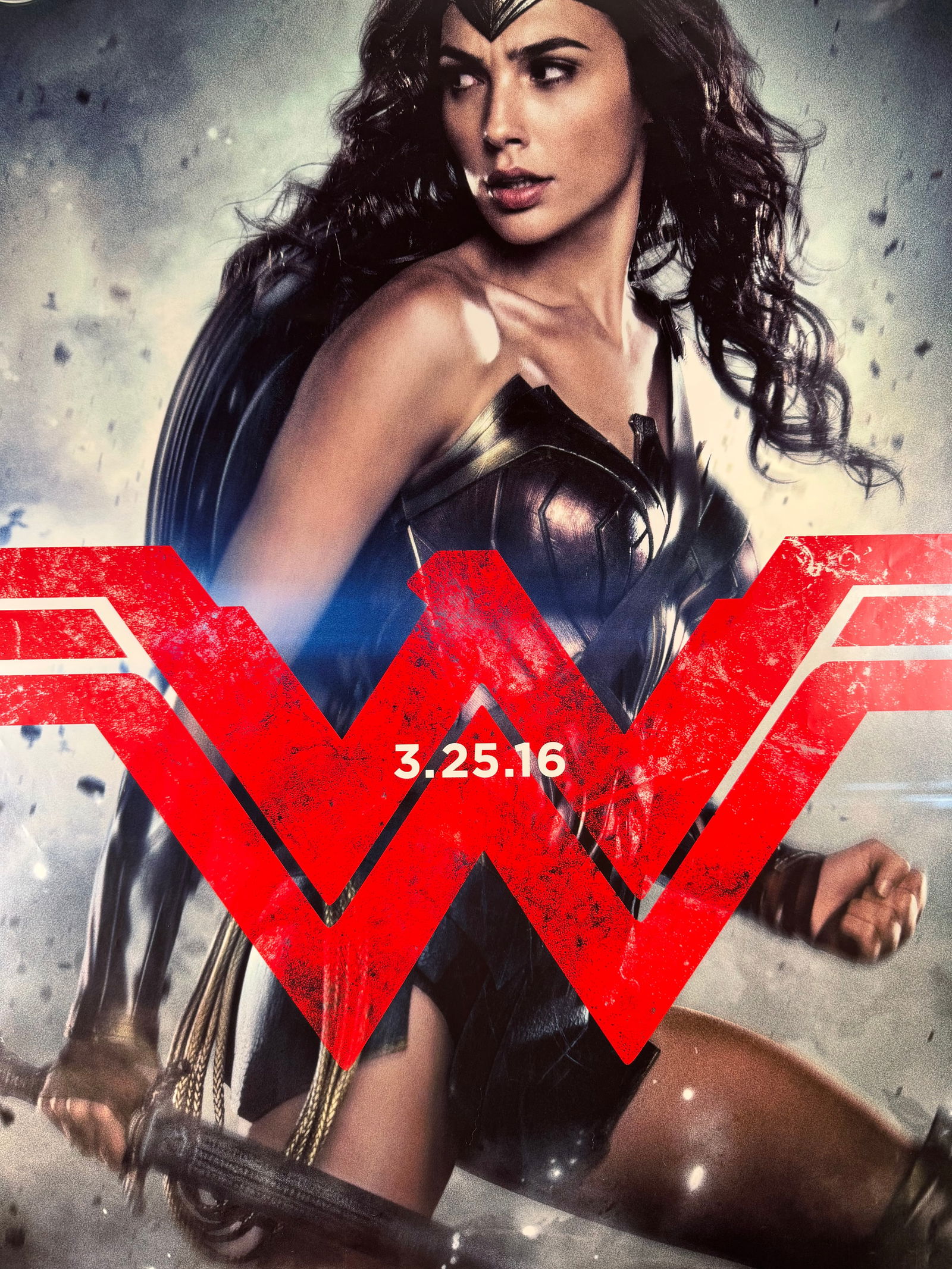 Batman v Superman (2016) Original One Sheet Movie Poster Zack Snyder: Batman v Superman: Dawn of Justice (2016) film poster directed by Zack Snyder and starring Ben Affleck, Henry Cavill, and Gal Gadot. Superhero film produced by Warner Bros. Pictures based on DC Comics